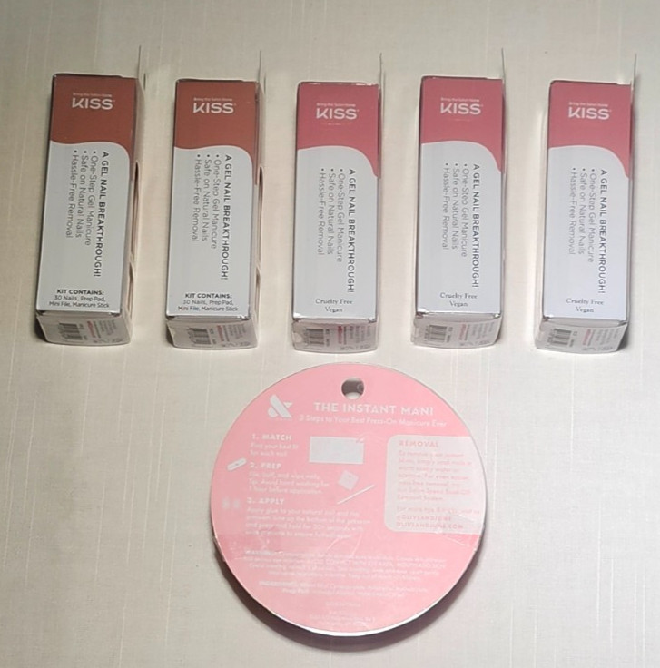 6 Brand New Boxes of Press-On Nails/5 imPRESS & 1 Olive & June – Variety (NEW)