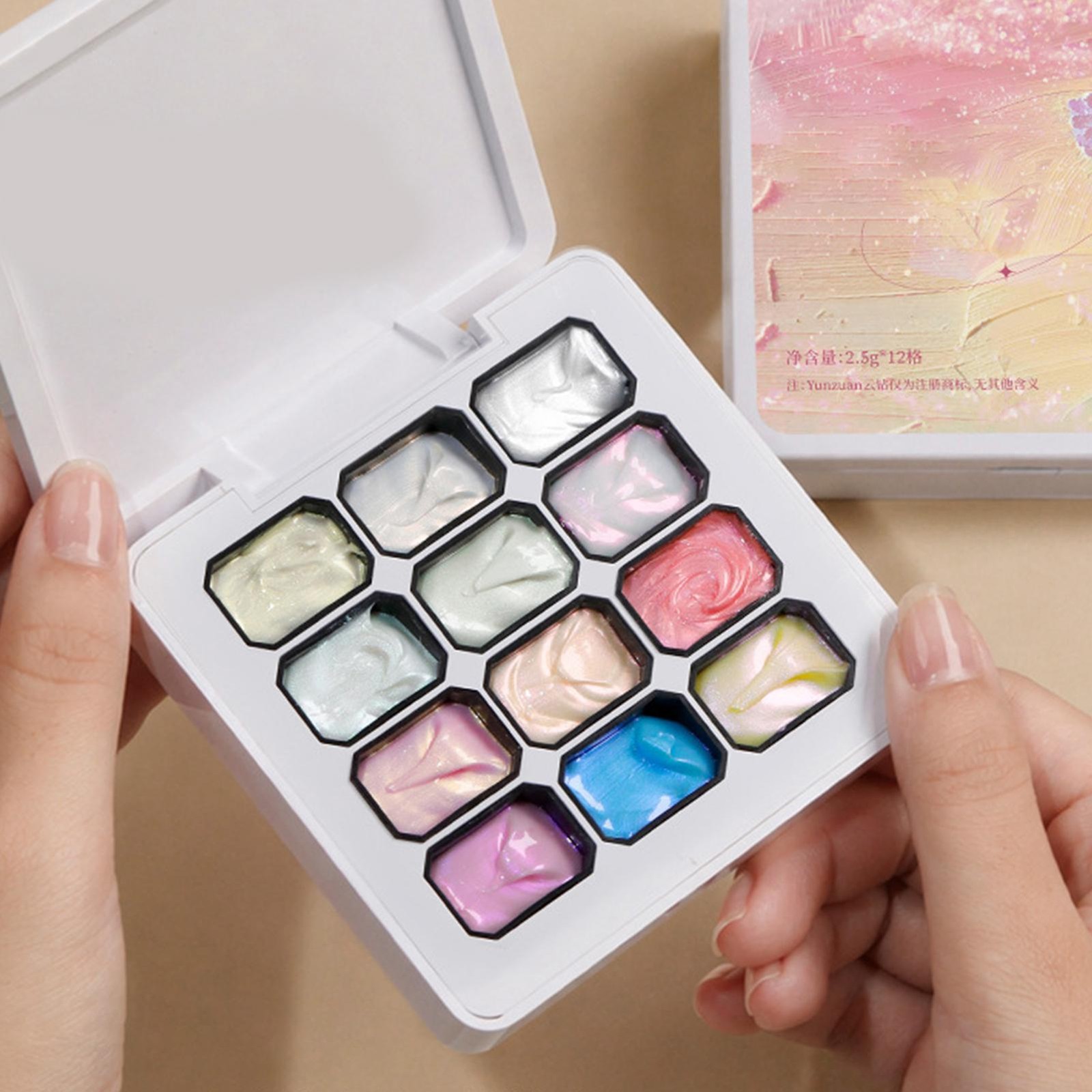 Sponges Pat Gel Nail Polish Palette 12 Colors Blending Ombre Gel Polish Patting