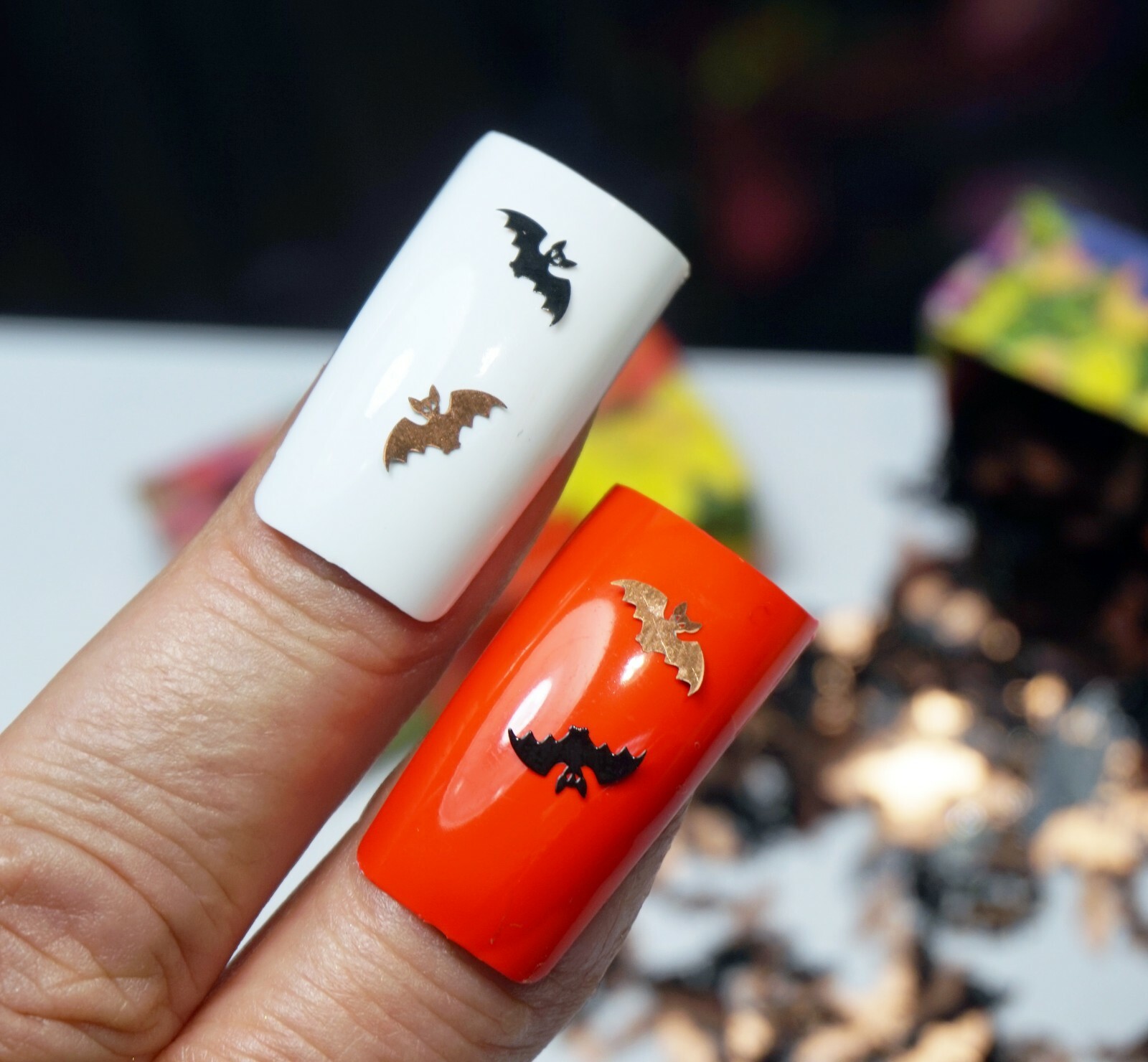 50 HALLOWEEN 3D NAIL CHARMS GOLD BLACK METAL HALLOWEEN NAIL DESIGN SMALL GIFT