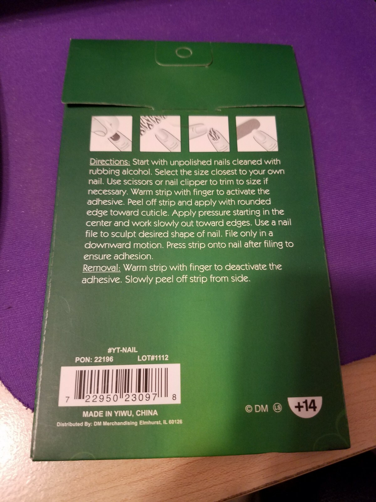Nails On Holiday Instant Printed Nail Strips – Christmas Trees -Brand New Sealed