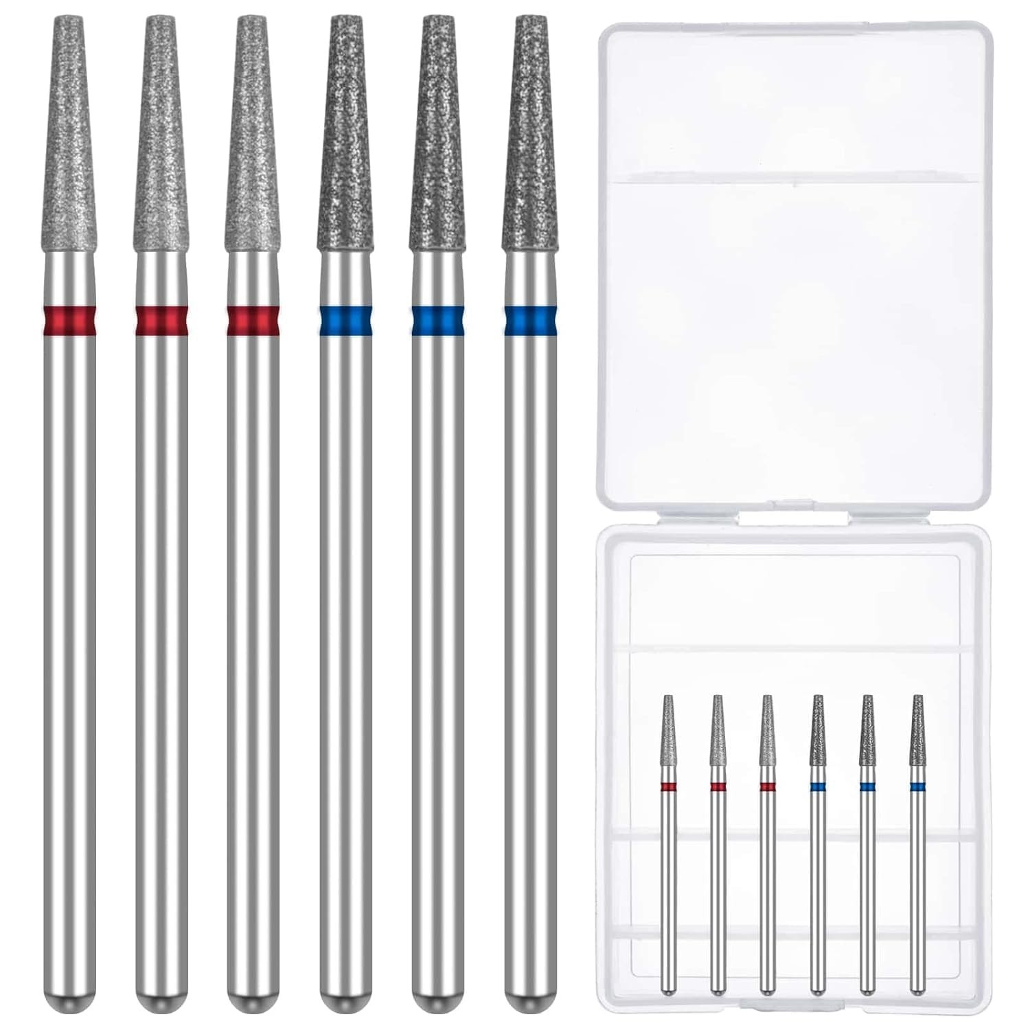Nail Drill Bits Cuticle Nail Drill Bit Tapered Barrel Cuticle Drill Bits with…