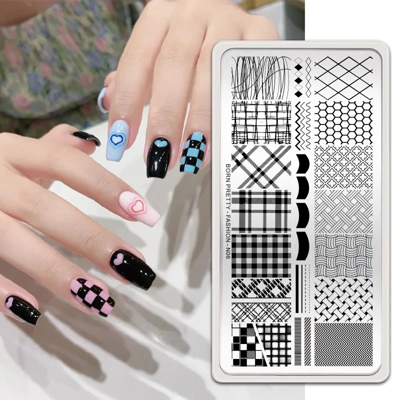 Born Pretty Nail Stamping Plate – Fashion N06 – New