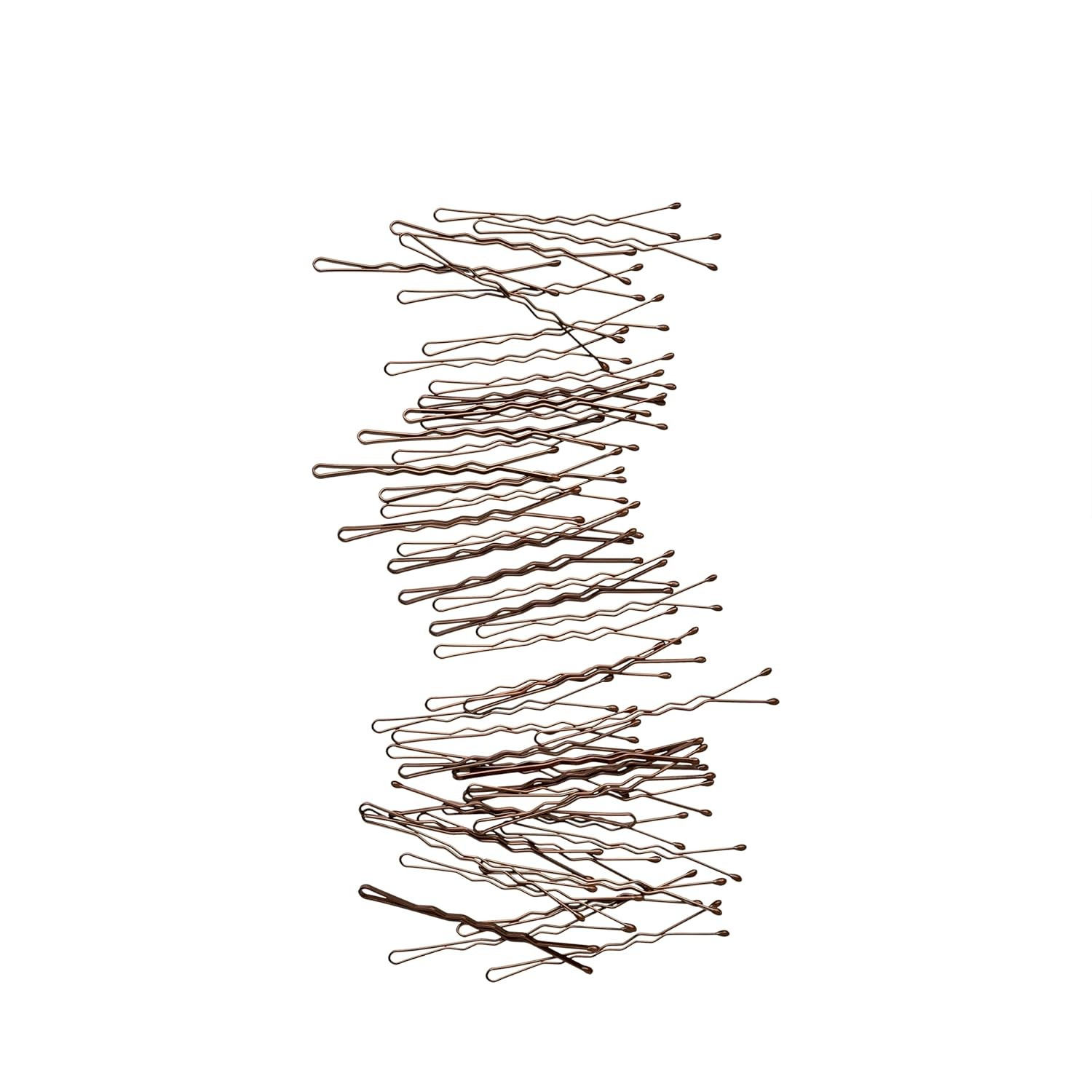 Goody SlideProof Bobby Pins, 48 Ct, Brunette 48 Count (Pack of 1), Brown