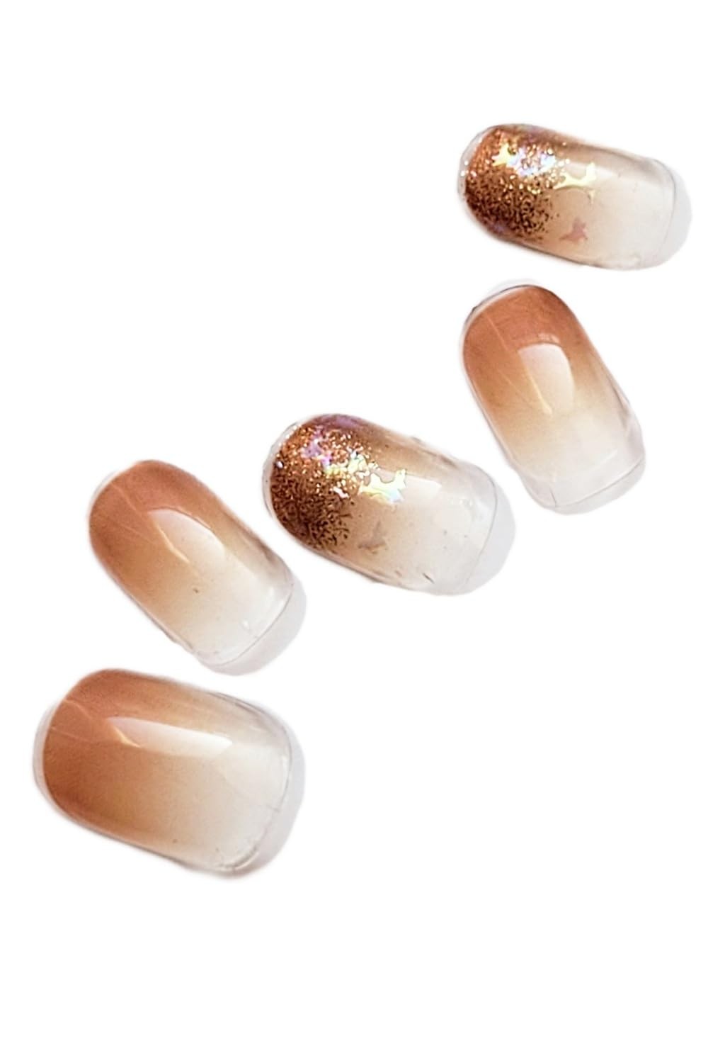 Nail Stickers Terracotta Gel-Style No-Harden 20pcs Japan