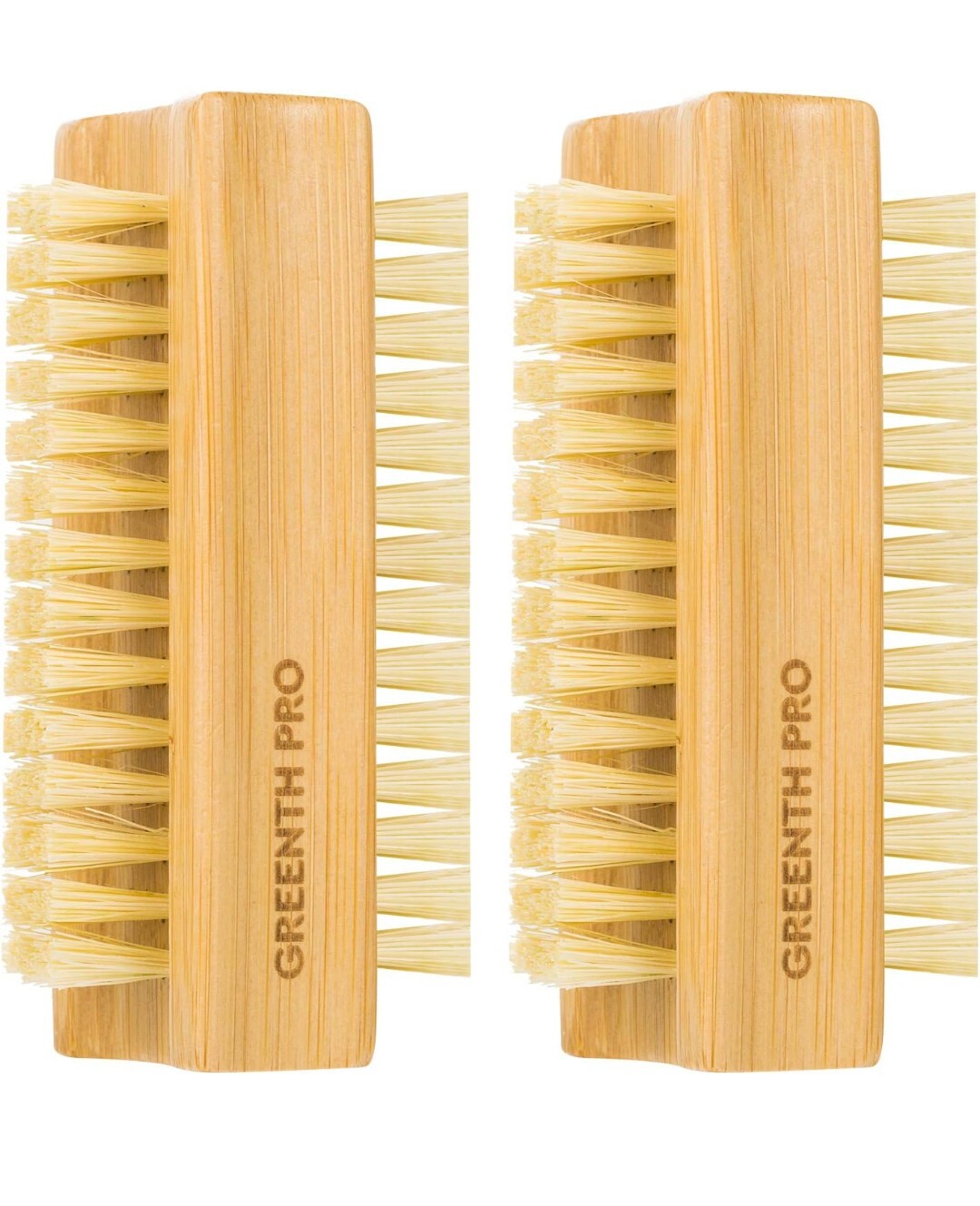 Bamboo Nail Brush- 2 Sided Wooden Scrub Brush – For Nails & Toes – 2pk