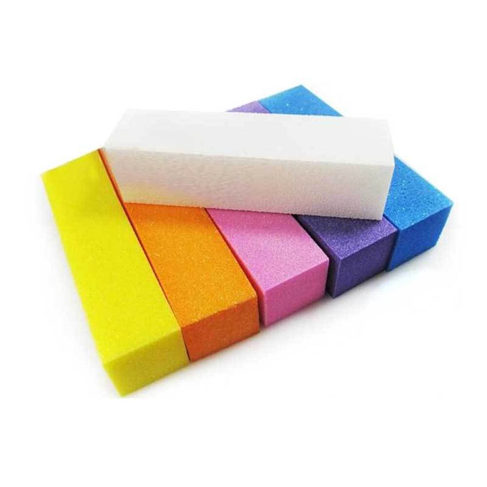 Nail Buffer File Block 1/5/10pcs Yellow Pink White Purple Manicure Pedicure