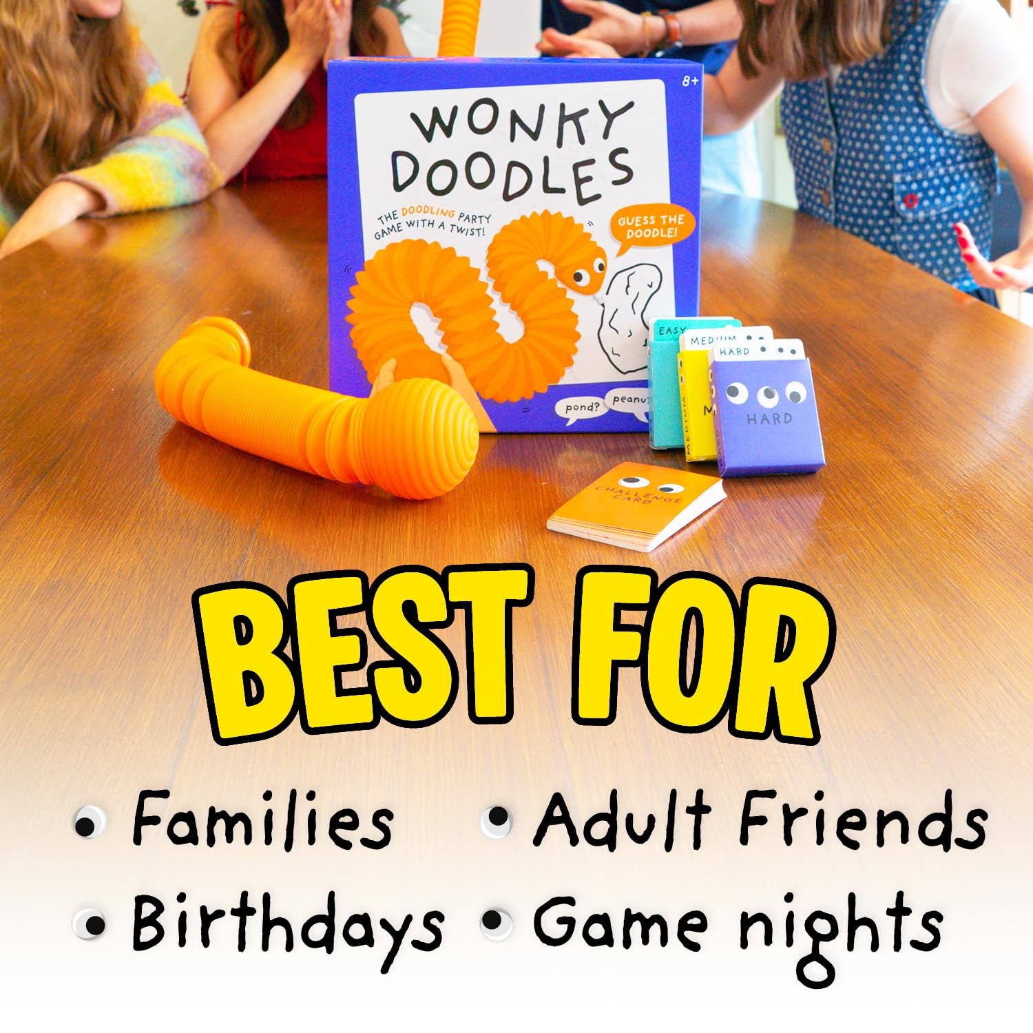 Lucky Egg Wonky Doodles – Hilarious 9 inches x 8.5 inches, Orange and White