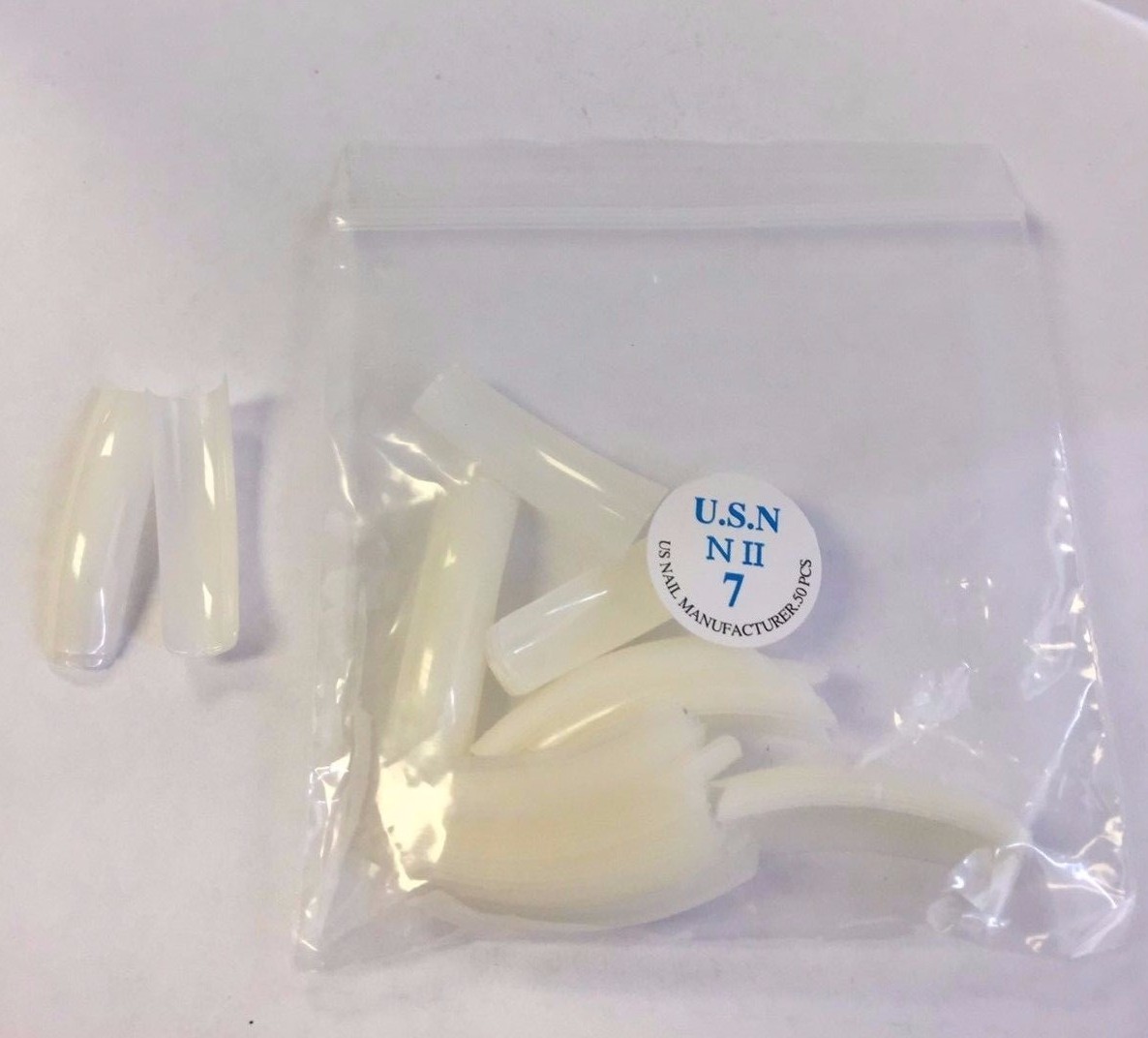 U.S.N Nail Tips Size 7 Assorted Choice (50 Tips/ bag)