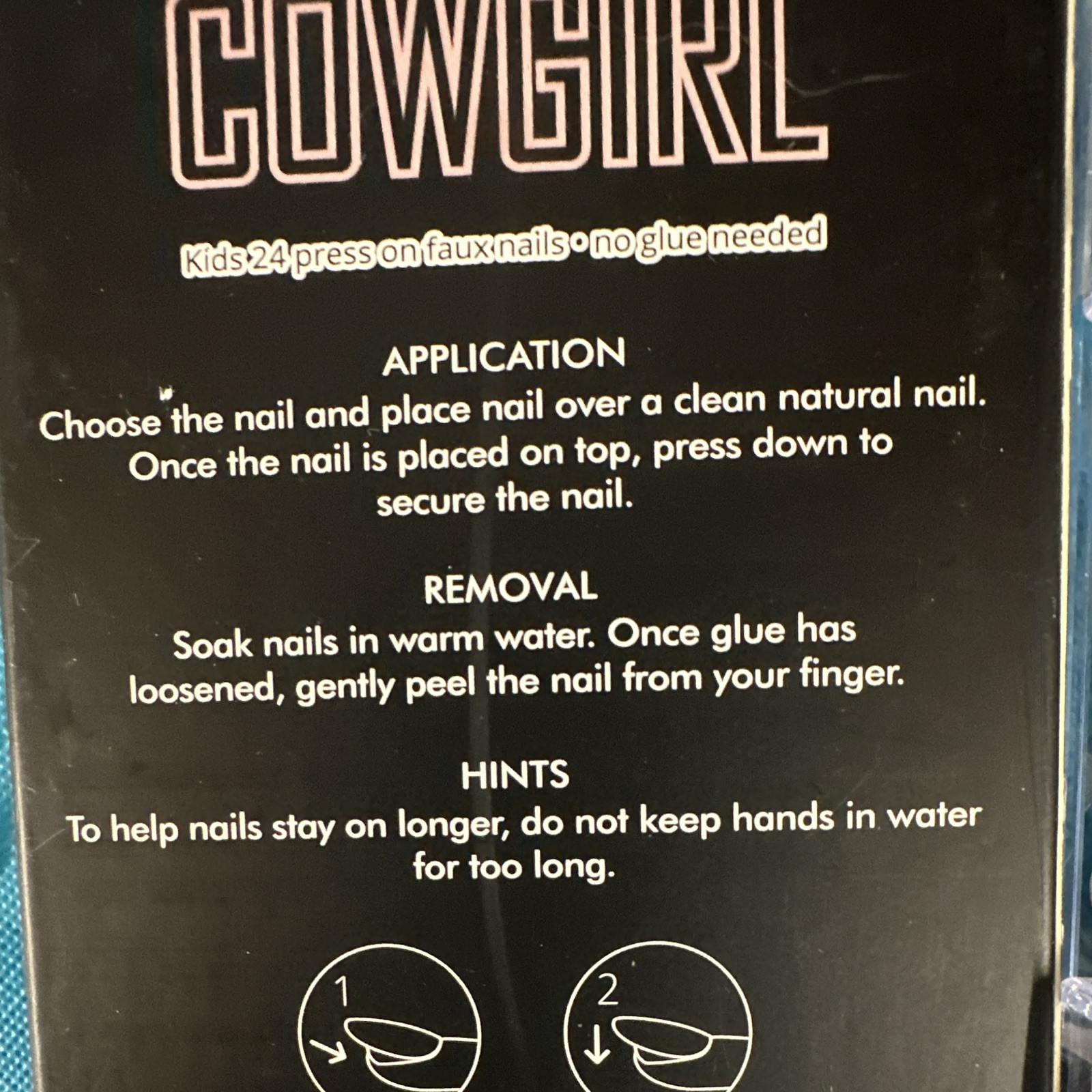 Pretty Woman Press-On Nails Cow Print Short Square ABS, Glue Included, 24ct