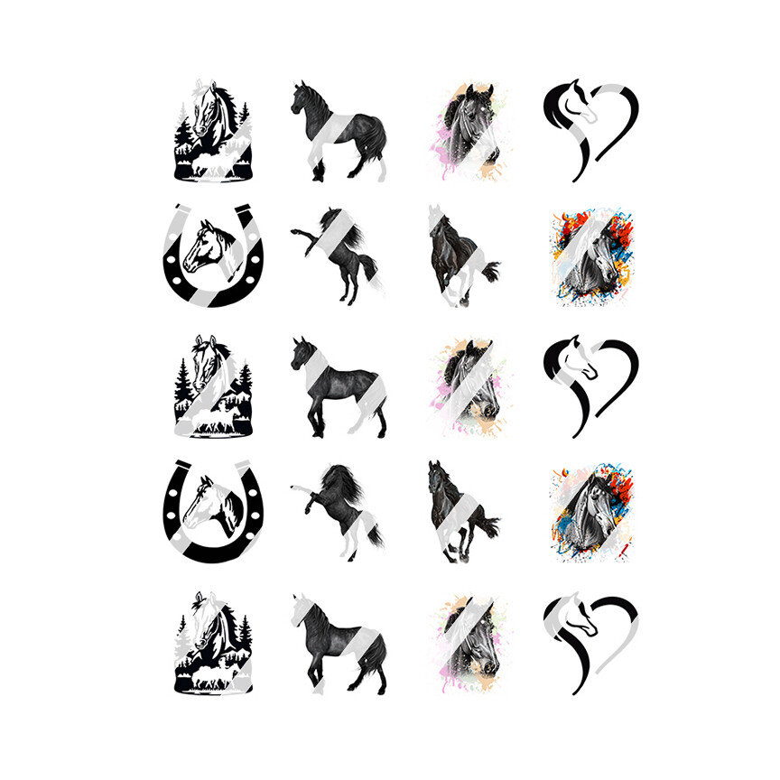 Horse Waterslide Nail Art Decals