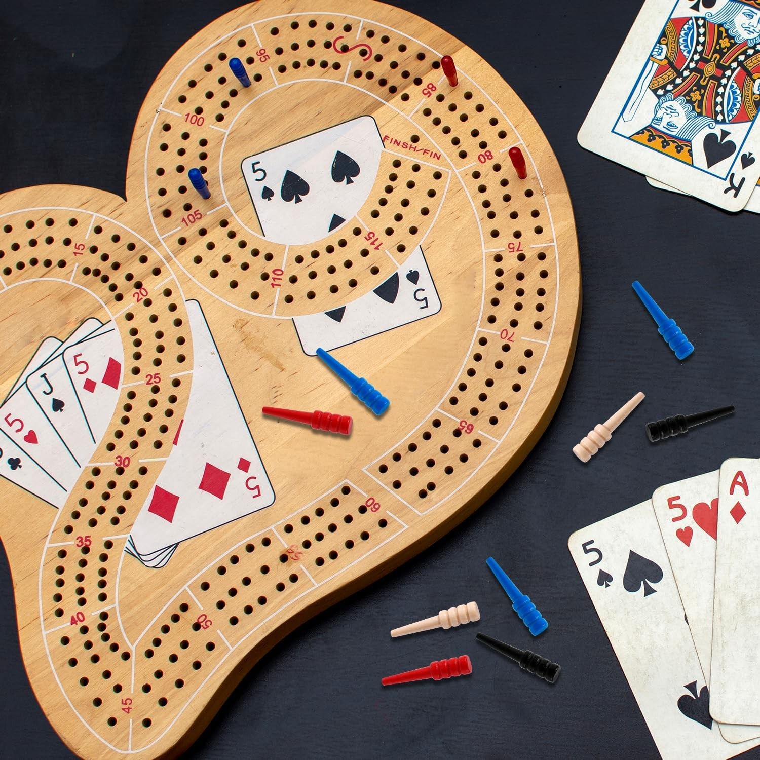 16pcs Cribbage Pegs, Wooden Board Pegs Fit 1/8 Inch Holes Crib Pins…