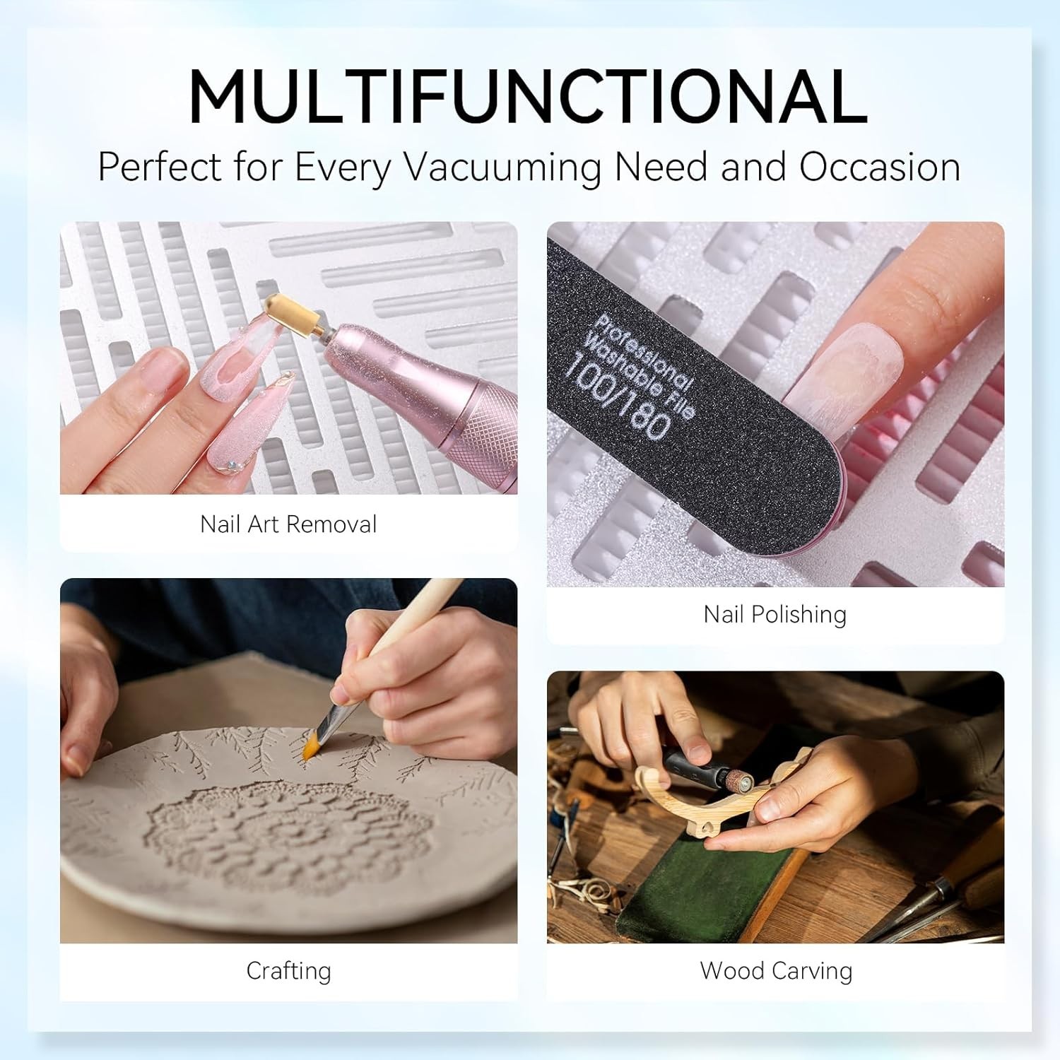 Ultra-Thin Nail Dust Collector – Quiet, Portable Dust Extractor for Salons