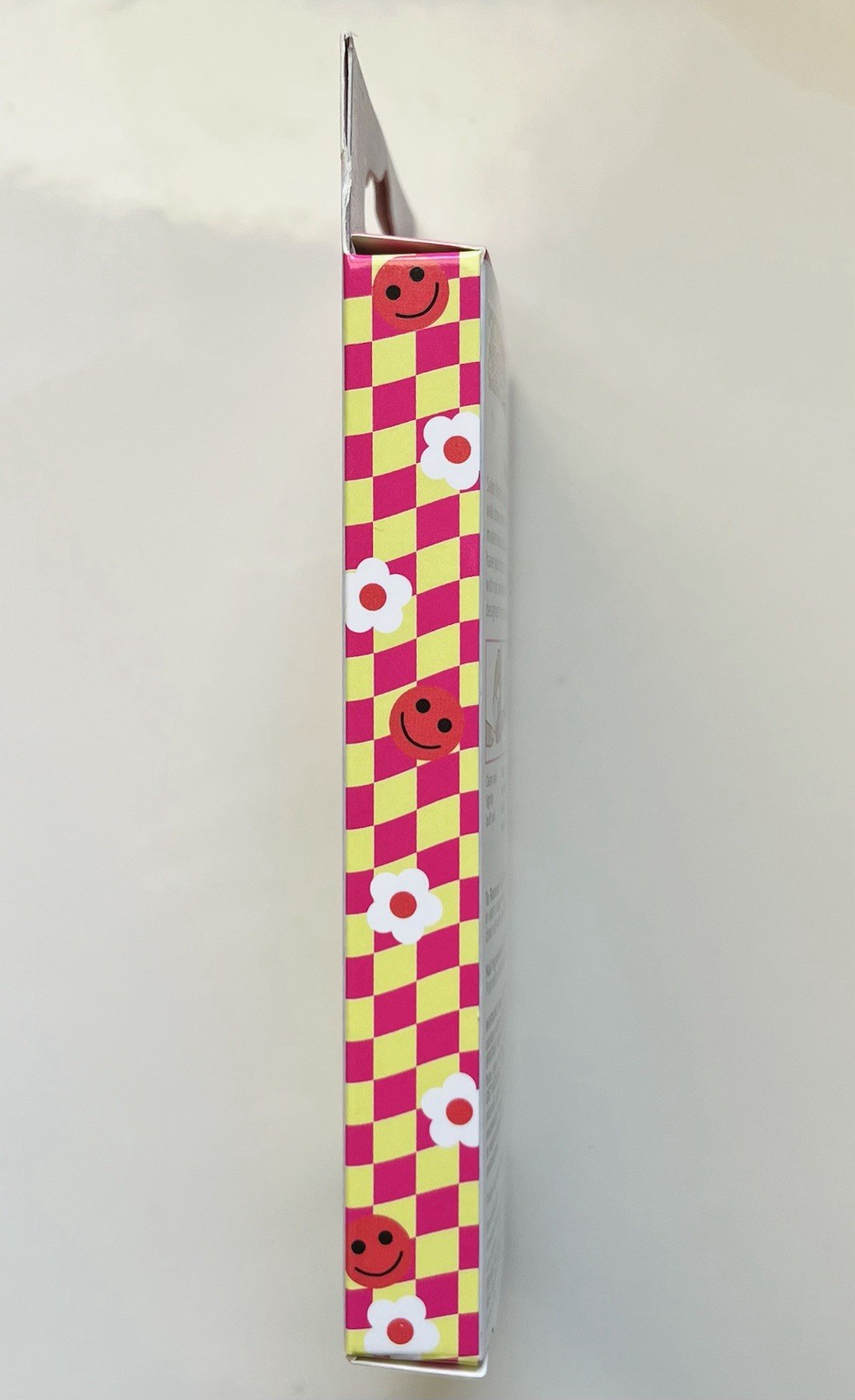 🌼 Press-On Nails Long Length Y2k Pink Checker Smiley Face Floral Salon Perfect