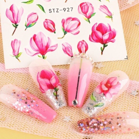 Flower, Floral Nail Art Water Decals DIY Nail (Group 5)
