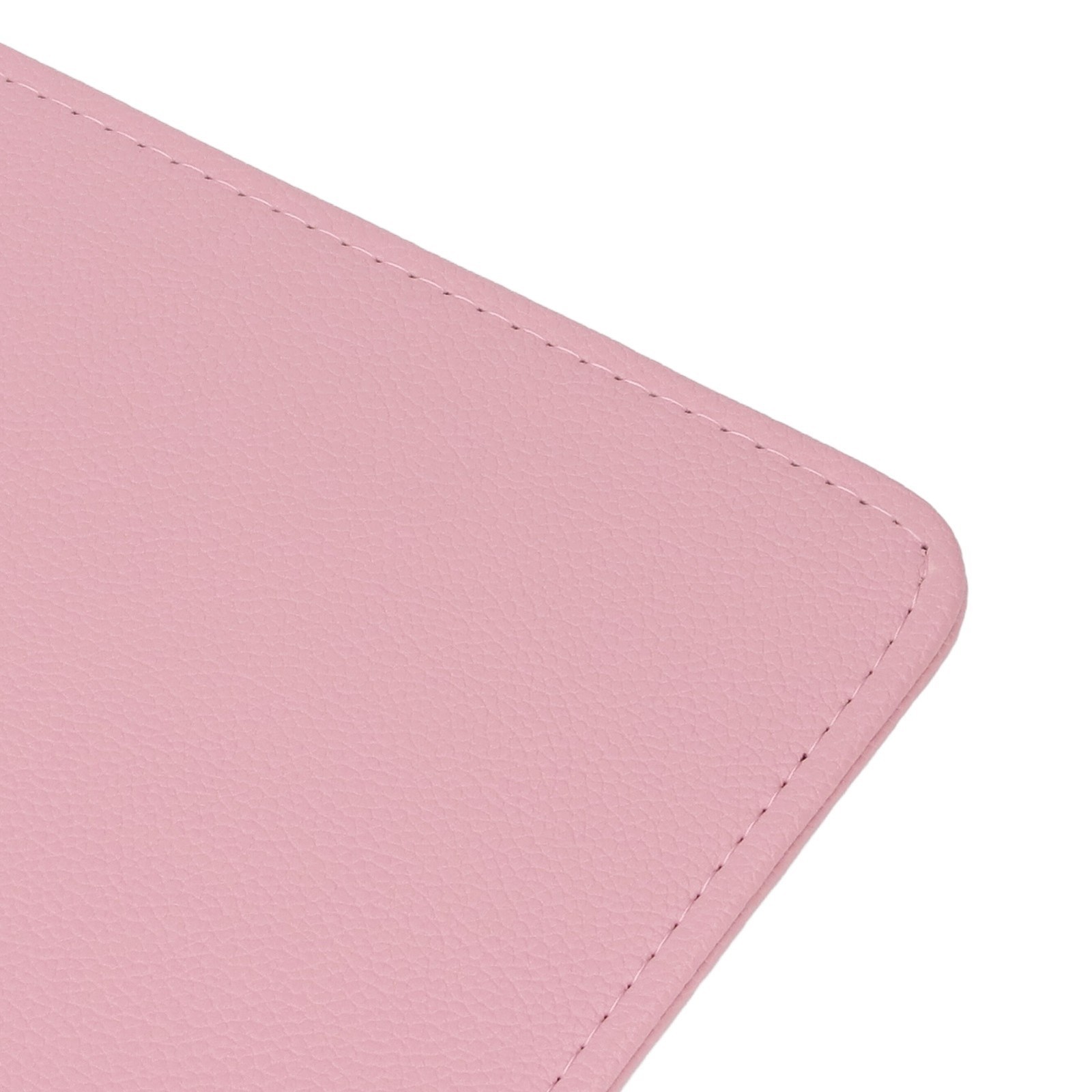 Pink Nail Art Table Mat PU Leather Washable Litchi Pattern Nail Pad Manicure