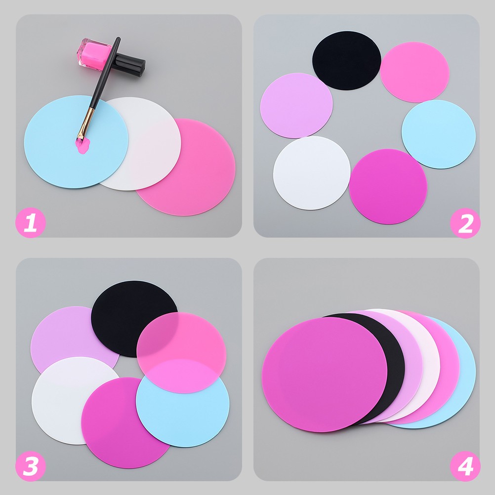 6 Pcs Makeup Color Palette Pigment for Nails Salon Mixing Palettes