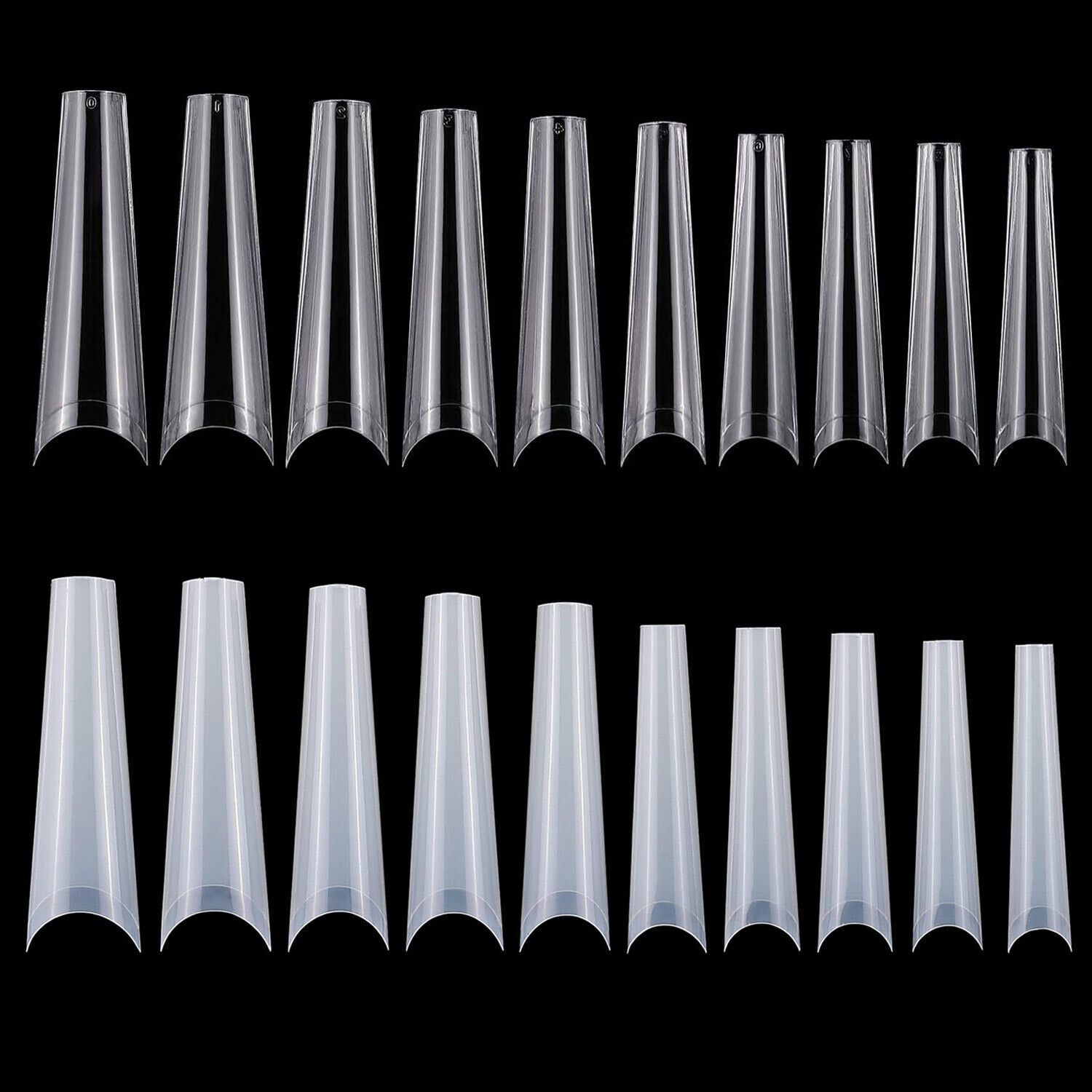 500Pcs Nail Tips C Curve Half Cover French Nails Fake Finger Nails for Nail Art