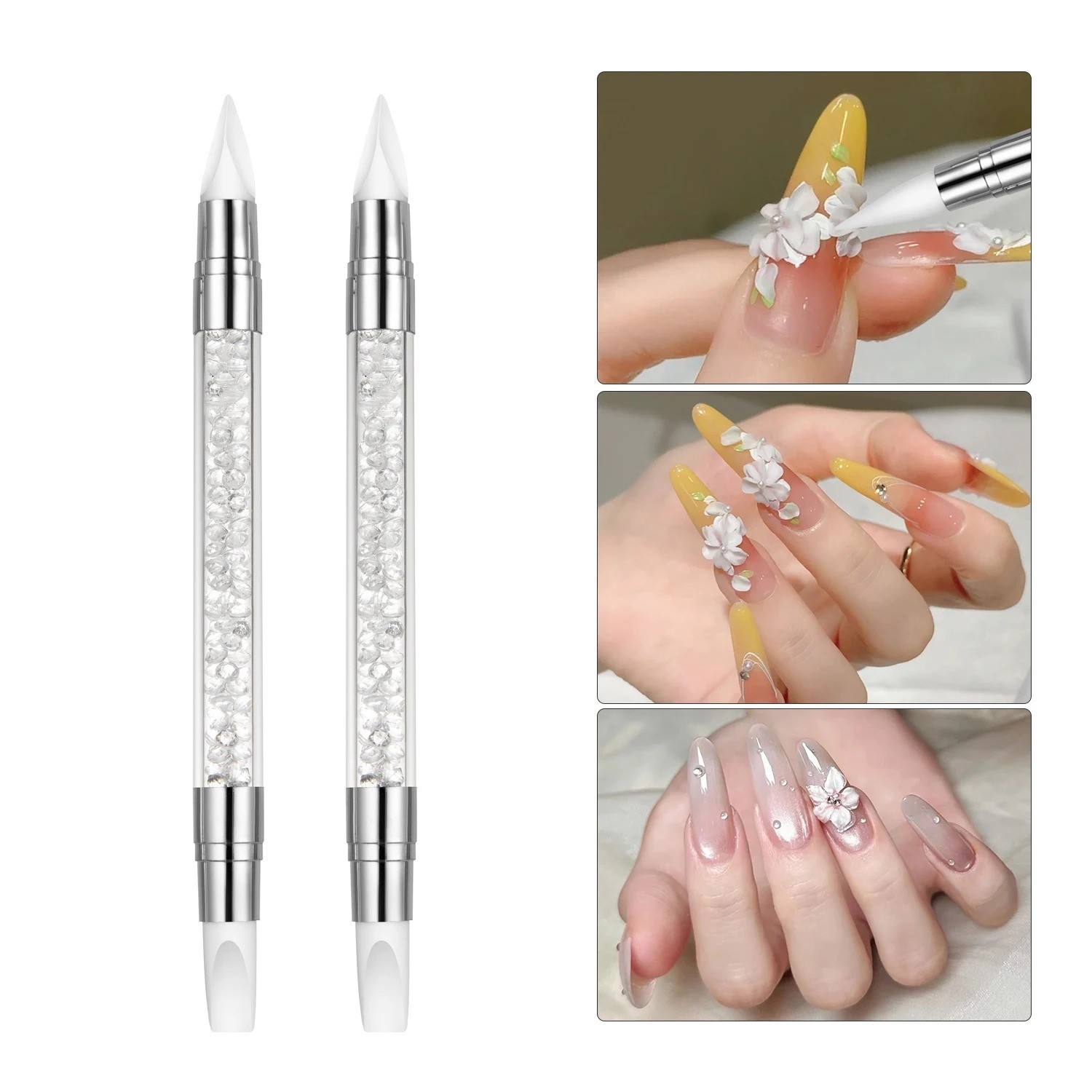 Silicone Nail Art Pen – Double Ended Sculpting Tool for Gel Manicure