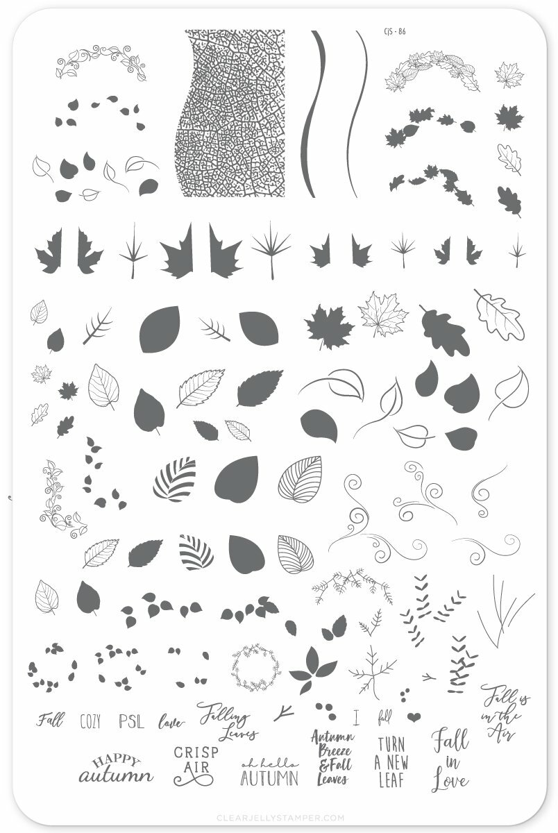 FALL nail art stamping plates multiple brands Leaves, Trees, Pumpkins, Nature