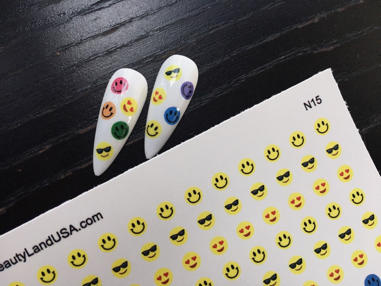 Water slide Nail Decals, Flower, Butterfly, Smiley, Heart, Floral Nails Art |