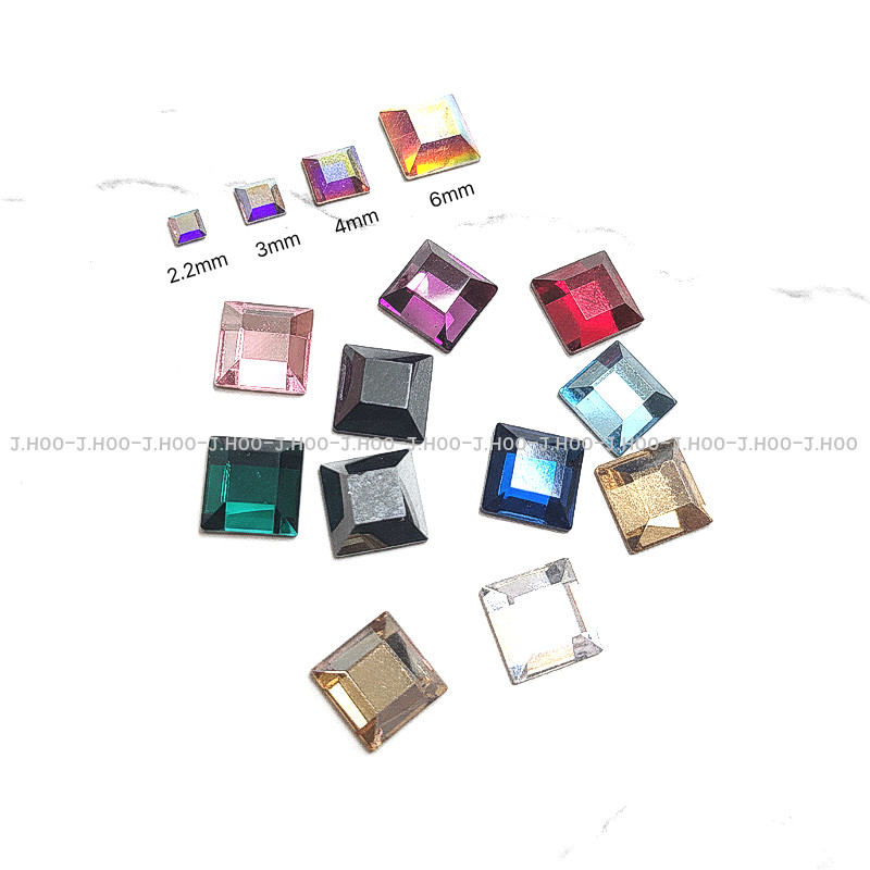 Swarovski 2400 Square Flat Back 6mm(10pcs)