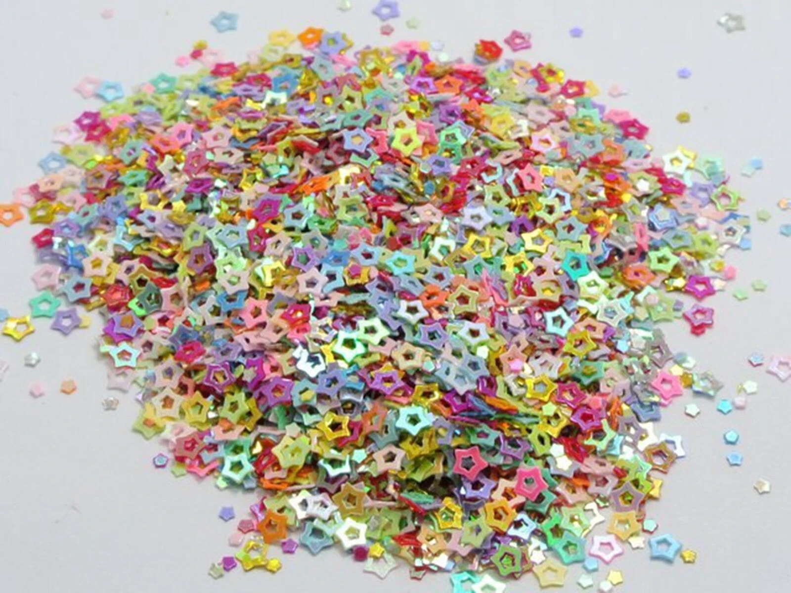 250 Gram Mixed Color Hollow Star Sequins Loose Tiny 3mm Nail Art Tips Crafts