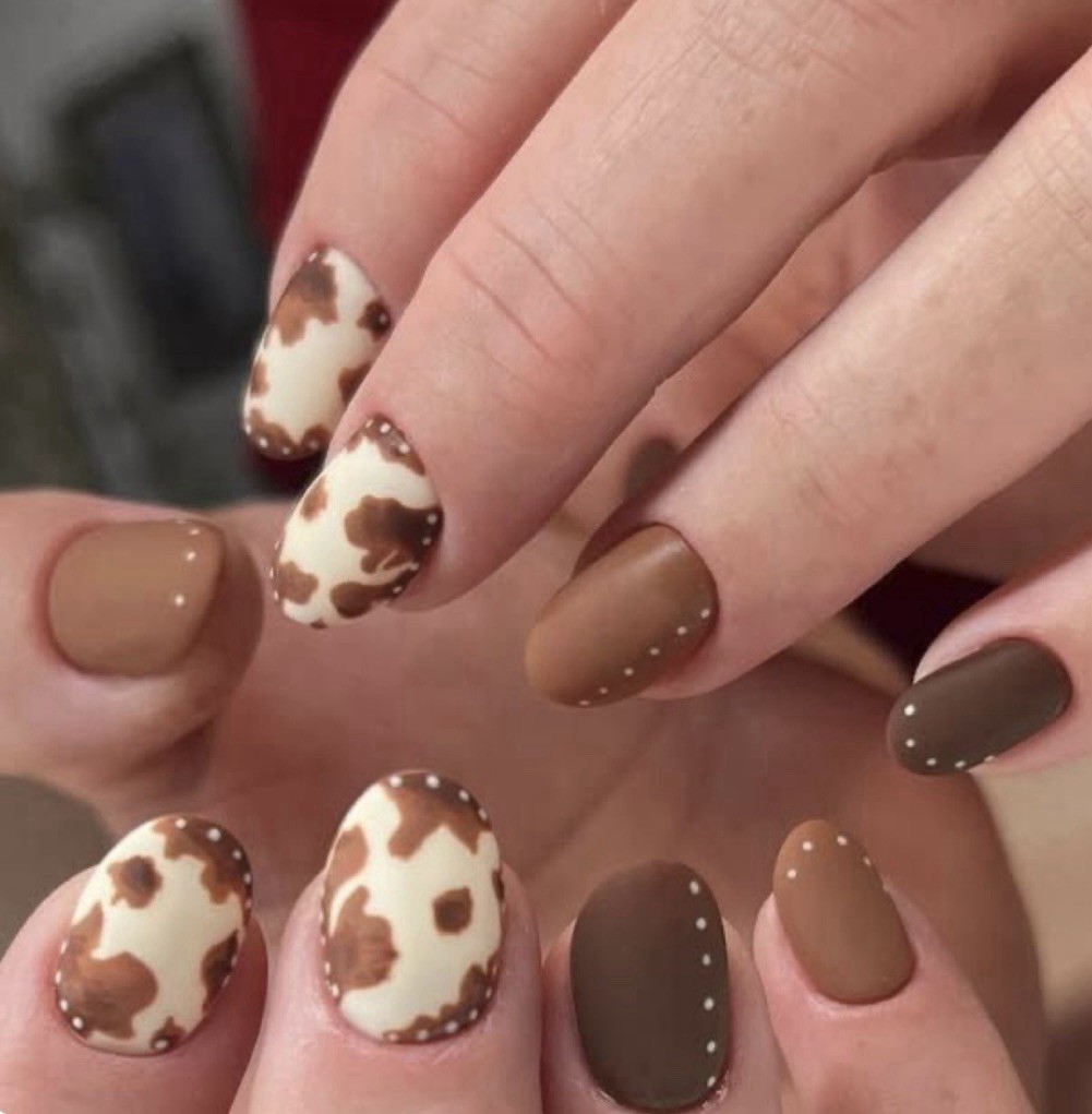 CUSTOM PRESS ON NAILS – WESTERN COW PRINT EDITION (LIMITED STOCK)