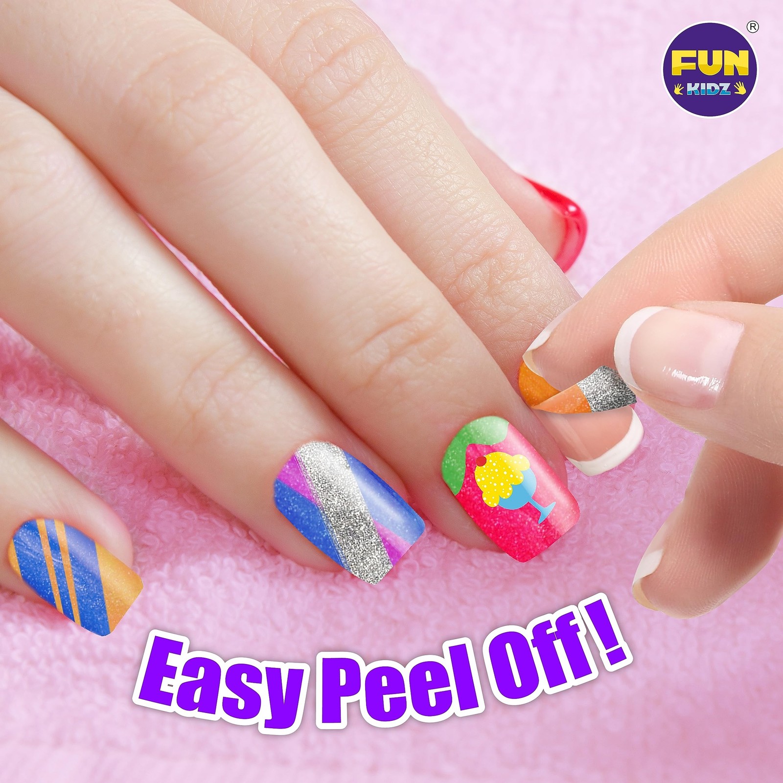 Kid Nail Art Kit for Girls, FunKidz Nail Studio Kits Size 17.91Wx12.4L with P…