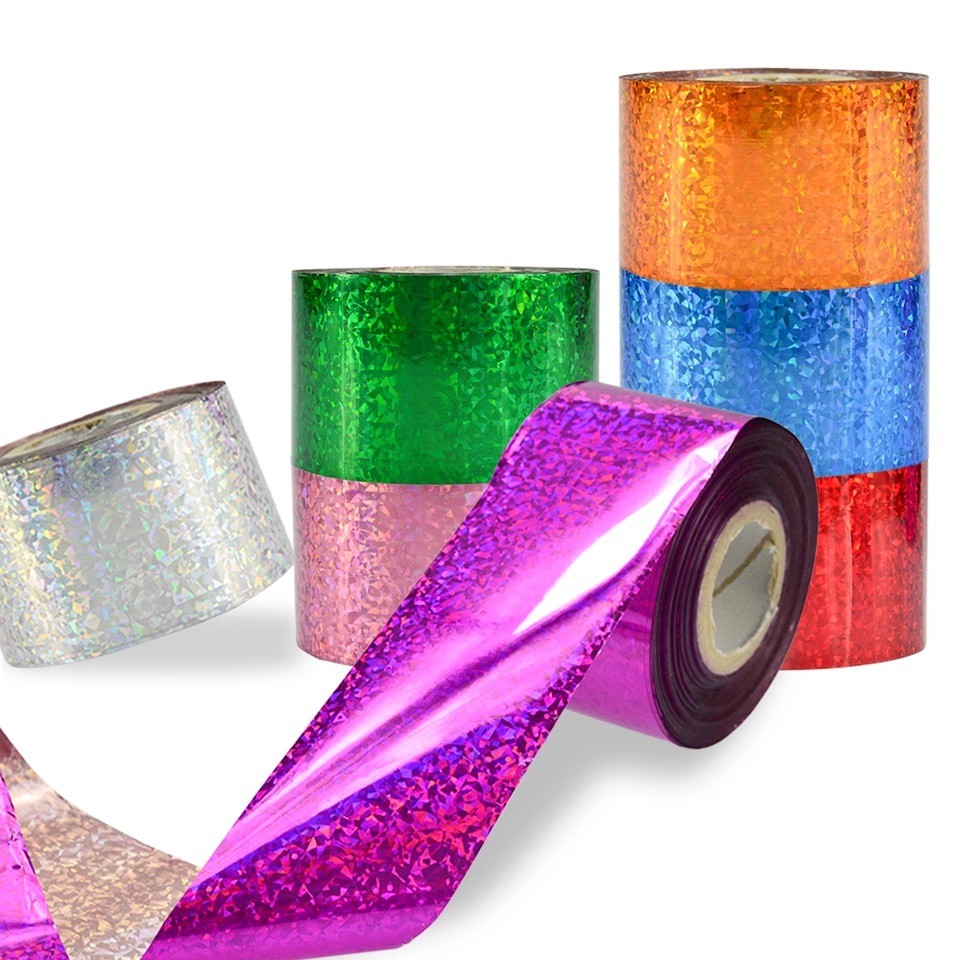 HOLOGRAPHIC Transfer Foils Starry NAIL LASER FOIL 9 Colours NAILS Stickers Paper