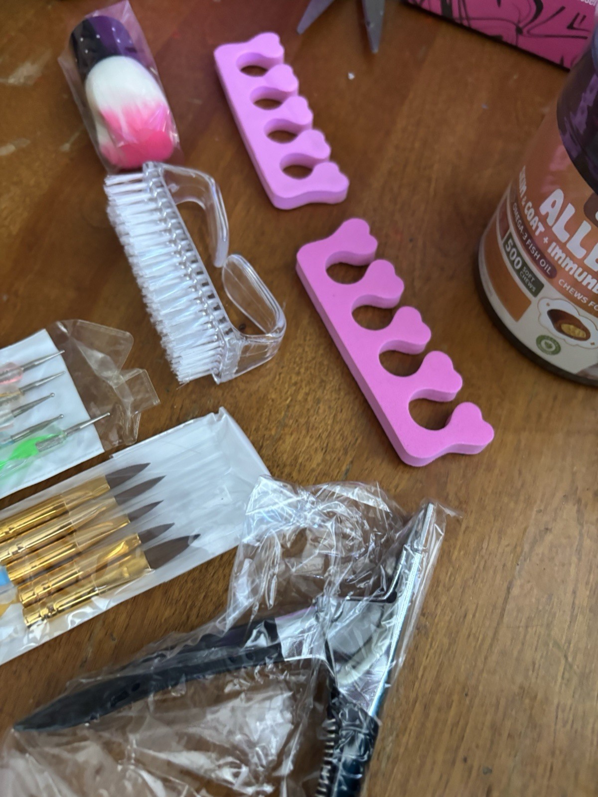 DIY Nail Kit For Beginners With Acrylic Powder Gel & Tools