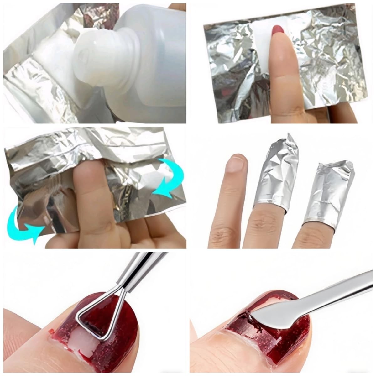 ASKELI 100PCS Foil Nail Wraps Remover for Soak off Gel Polish Removal, 100pcs