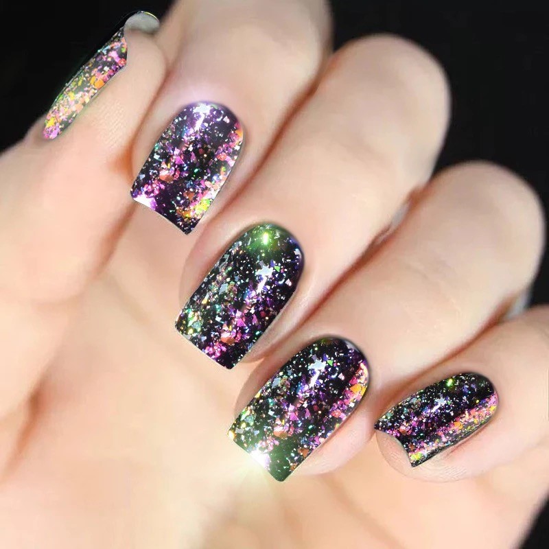 Aurora Chameleon Nail Flakes Holographic Shining Nails Powder Dazzling Sequins