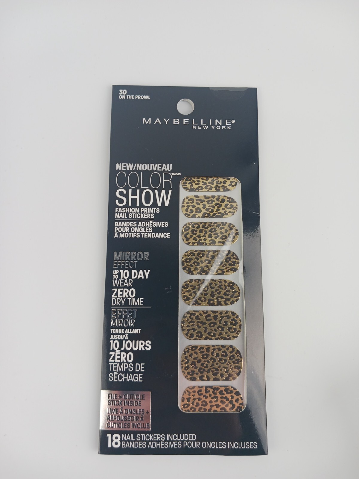 5 PACK MAYBELLINE COLOR SHOW FASHION PRINT 18 NAIL STICKERS 30,60,70,80,20