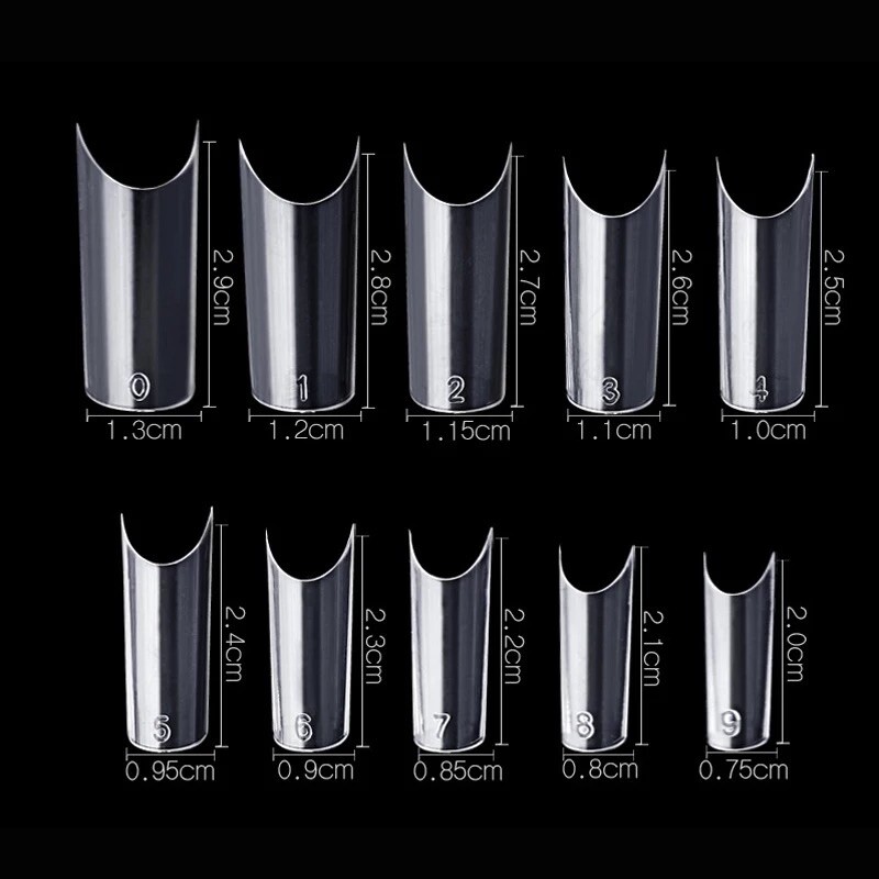 500 Pcs Square Medium CLEAR Nails Fake False Nail Tips UV Gel Acrylic