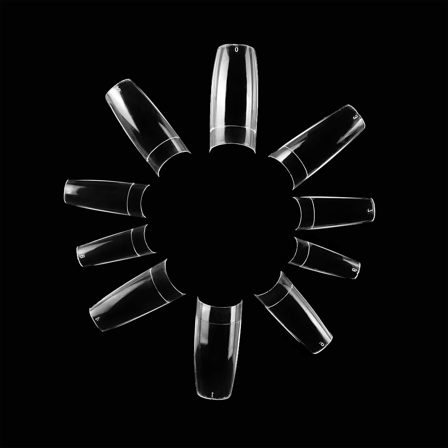 French Acrylic False Nail Tips, 1000PCS Fake Nail Shape Artificial False Nails T