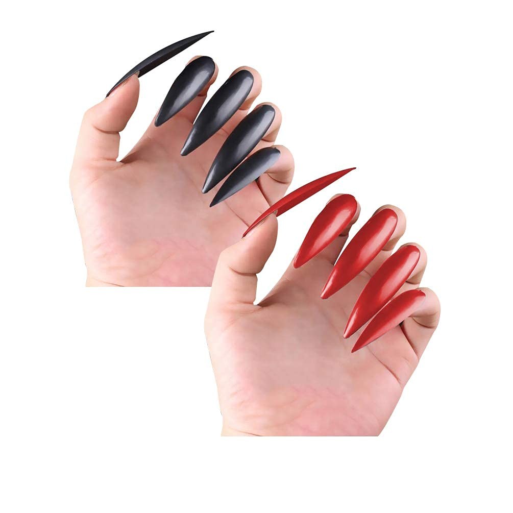 Halloween Costume False Nails Claw Gloves Long Fake Nail Tips Full Cover Nail…