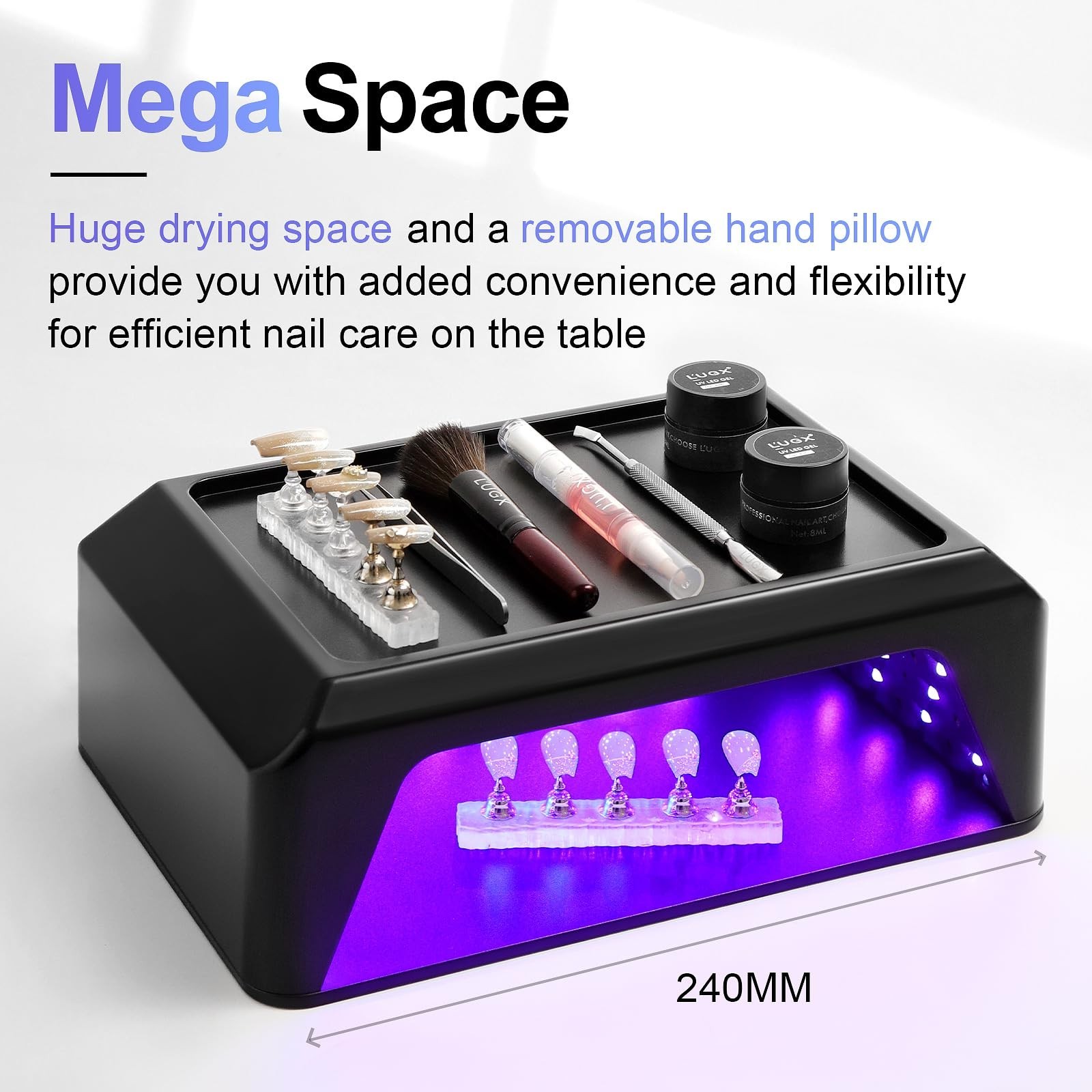 L’UGX Professional Nail Lamp for Gel Polish Dryer 72W LED UV Nail L… Fast Ship