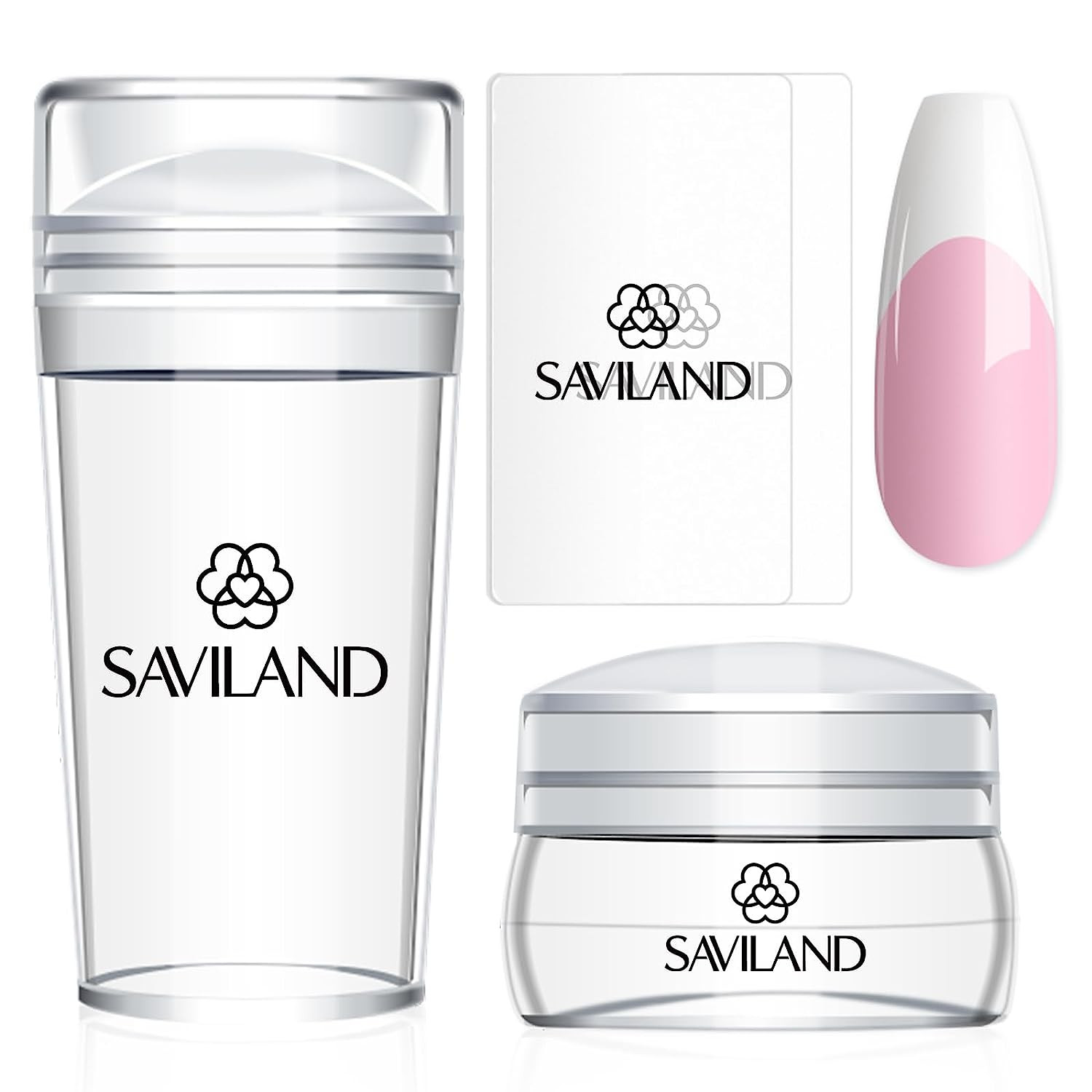 Sello unas con punta francesa Kit de 4sellos para decoracion de unas de silicona