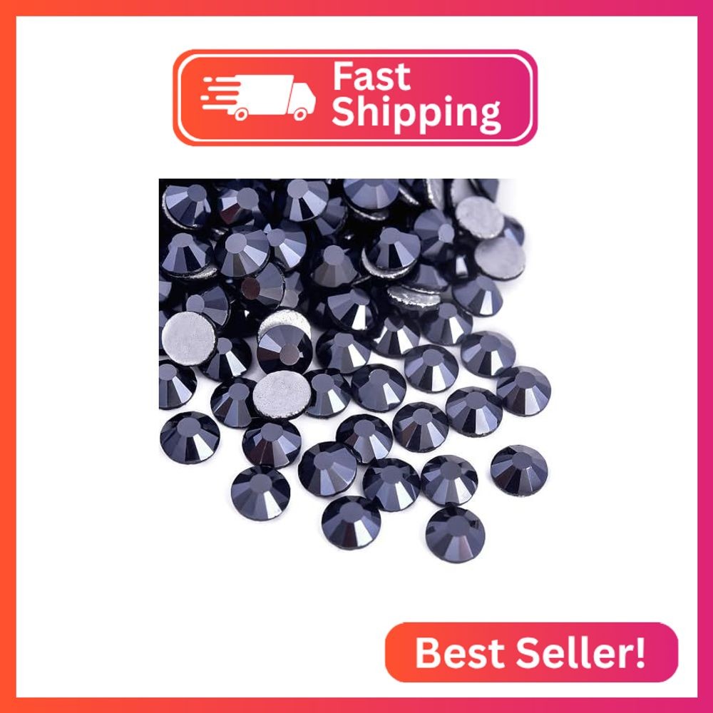 Blinginbox 1440Pieces SS10/2.7-2.9mm Flat Back Crystal Rhinestones Round Gems fo