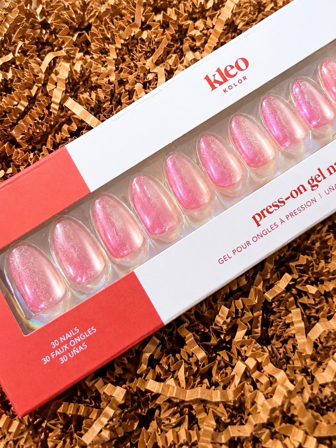 New Kleo Kolor Press-On Gel Nails 30-Pack~RETIRED Free Spirit Color Shift Almond