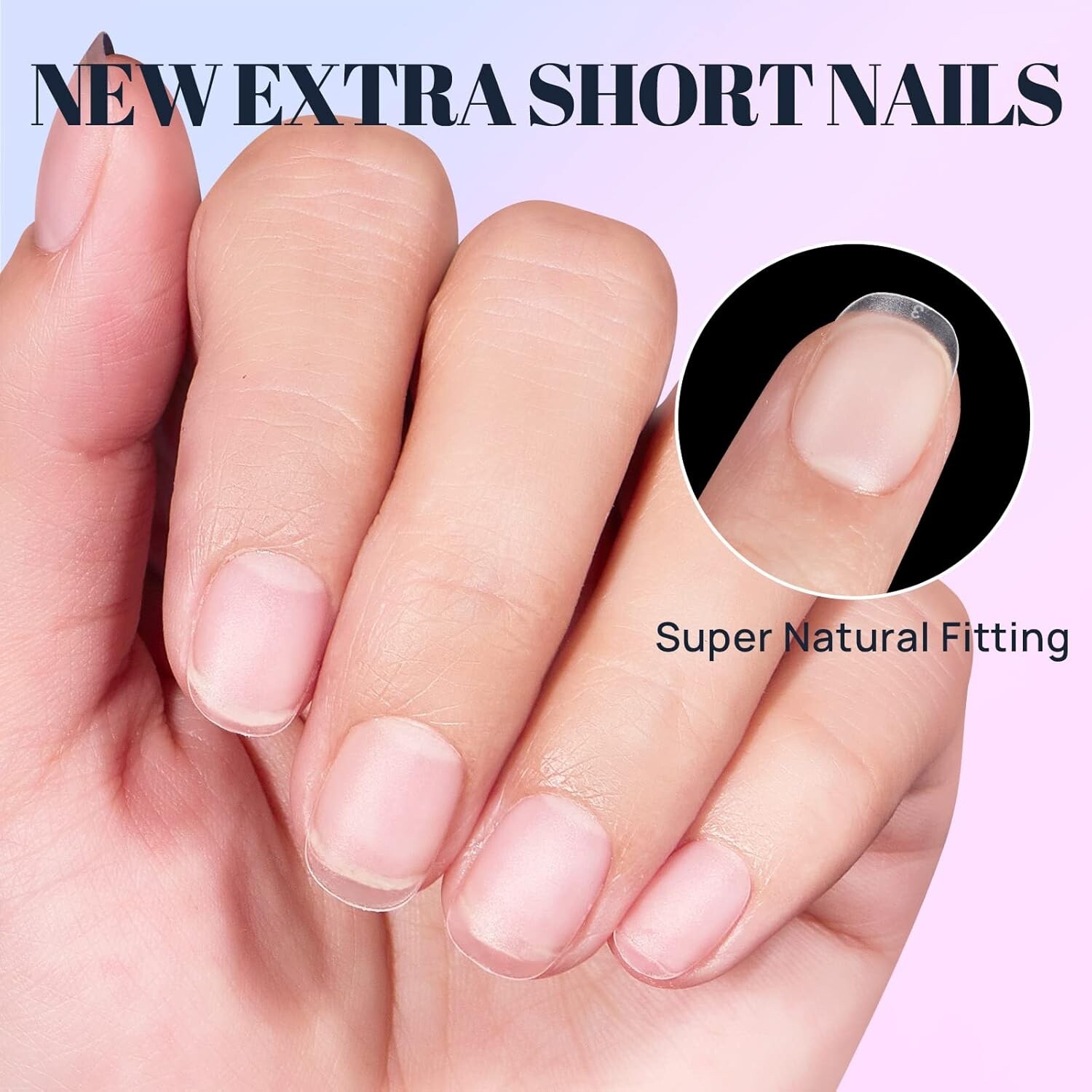 Ejiubas Gel Tips Pre-Buff Extra Short Oval Nail Tips XXS/XS Ultra Thin 200 PCS