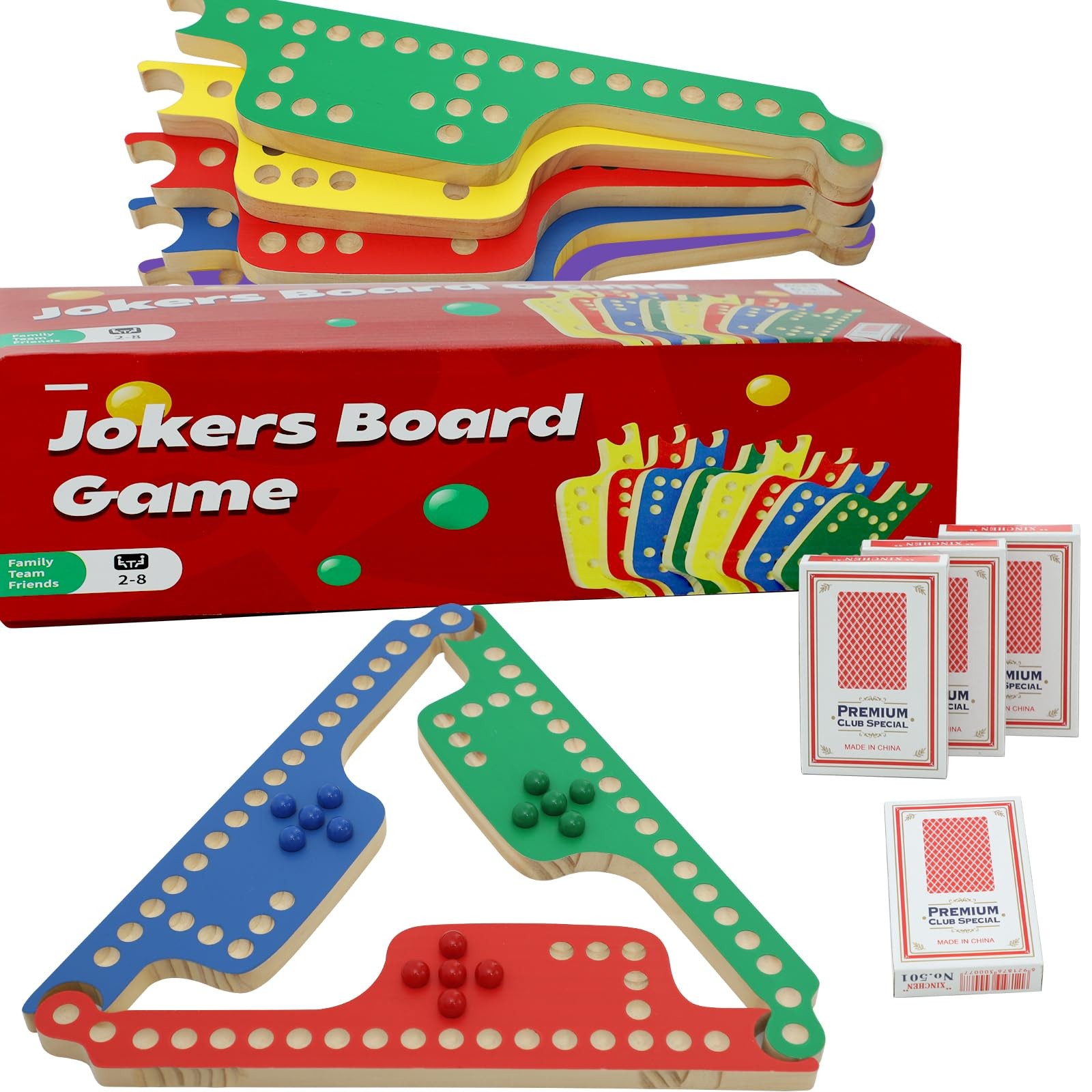 Medikaison Colorful Jokers and Marbles 5.51 x 15.35 x 3.94 inches, 8color
