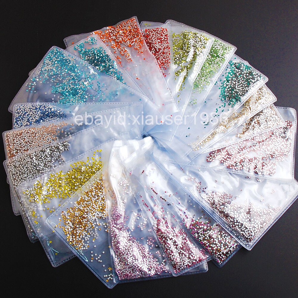 1440p SS3(1.3mm) Glitter Nail Art Rhinestones Flatback Crystals Nails Decoration