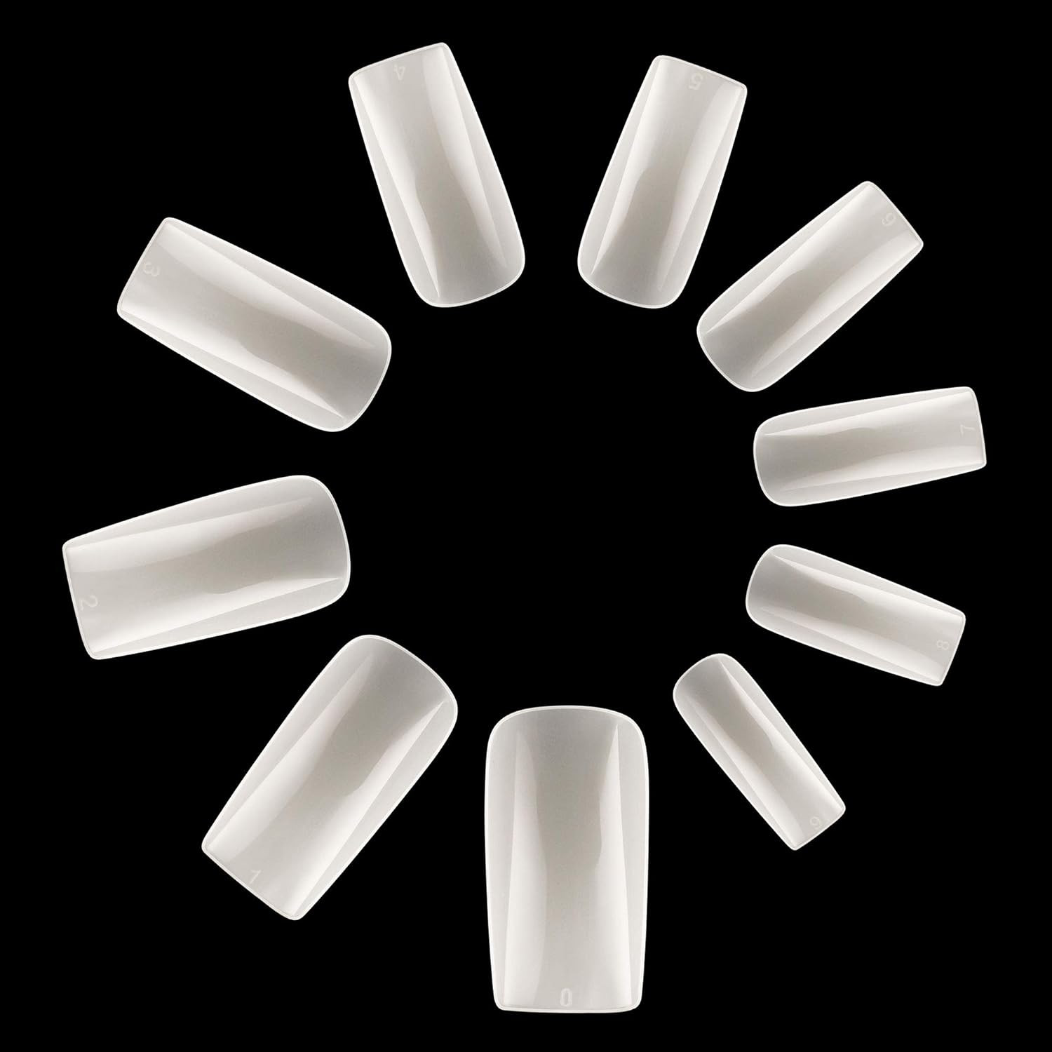 Full Cover Acrylic False Nail Tips, 500PCS Fake Nail Shape Artificial False Nail