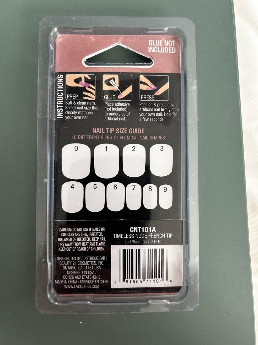 L.A. Colors Classy Nails Artificial Nail Tips – Timeless Nude French Tip CNT101A