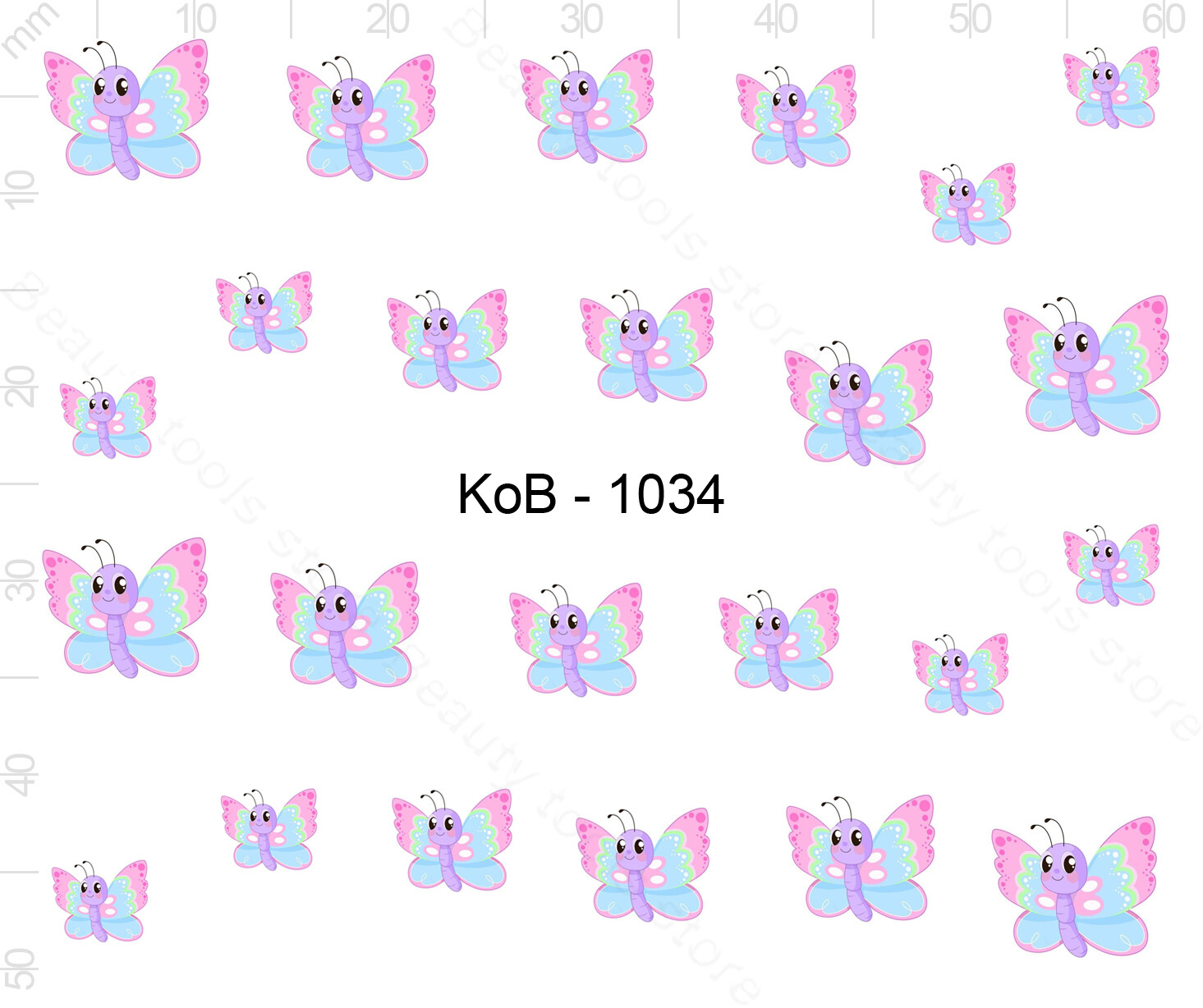 Nail Art Water Transfer Sticker Decal Stickers Pretty Butterflies KoB-1034