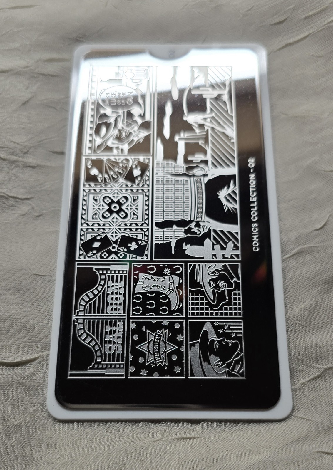 MoYou London Comics Collection 02 Nail Stamp Western Cowboy Saloon Sheriff Gun