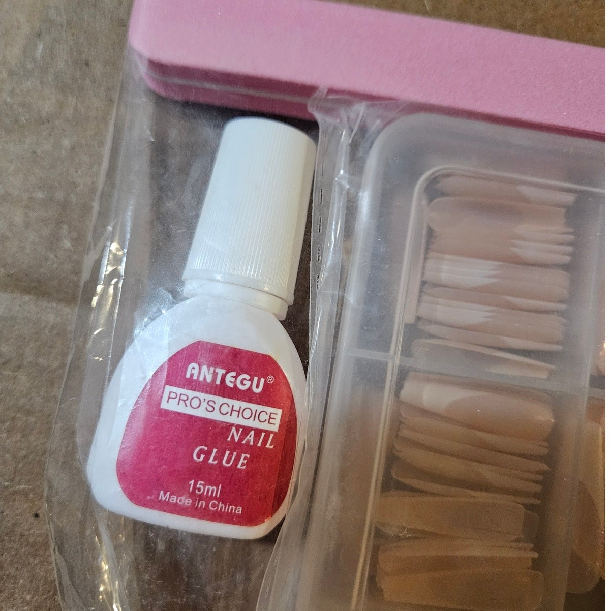 SET 240 PCS White French Tip Press-On Nails w/ Antegu Pro’s Choice Nail Glue