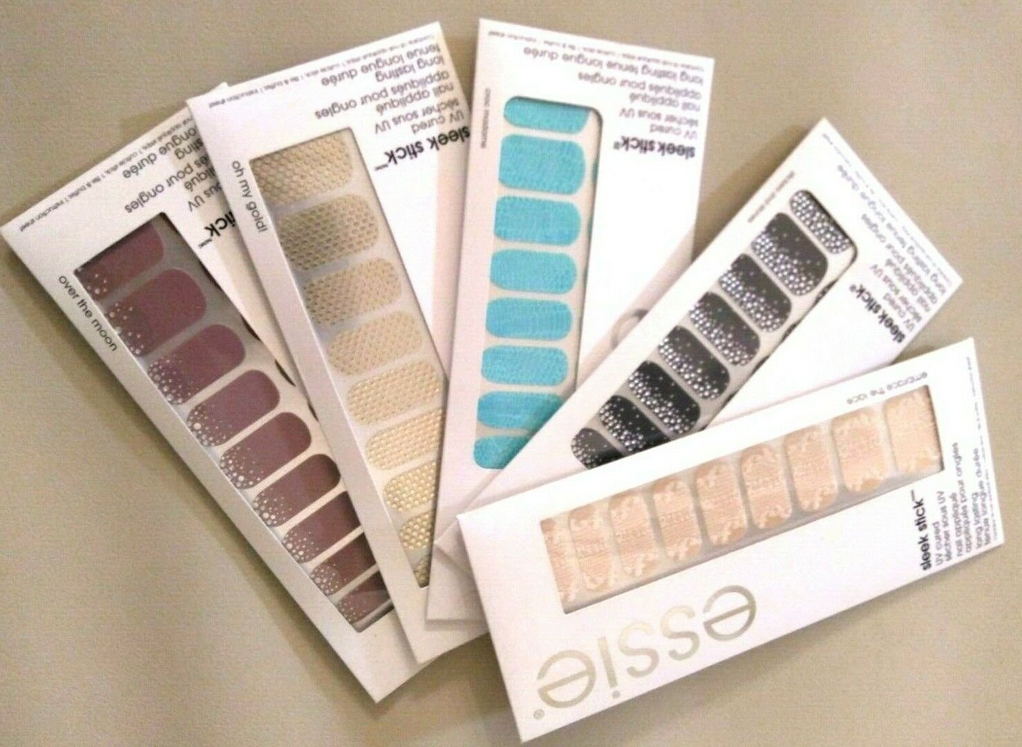 essie sleek stick Nail Appliques’ 5 pack!!