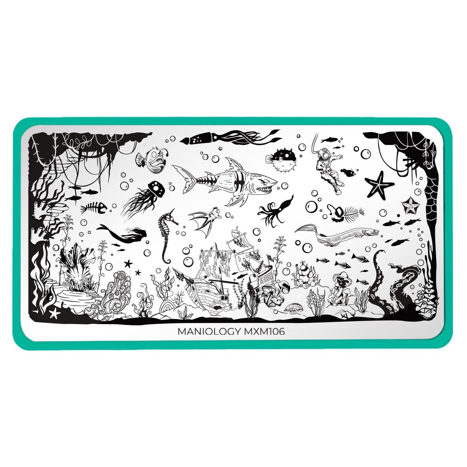 Maniology Lonely Nail Stamping Plate – MXM106 Dark water Dwellers